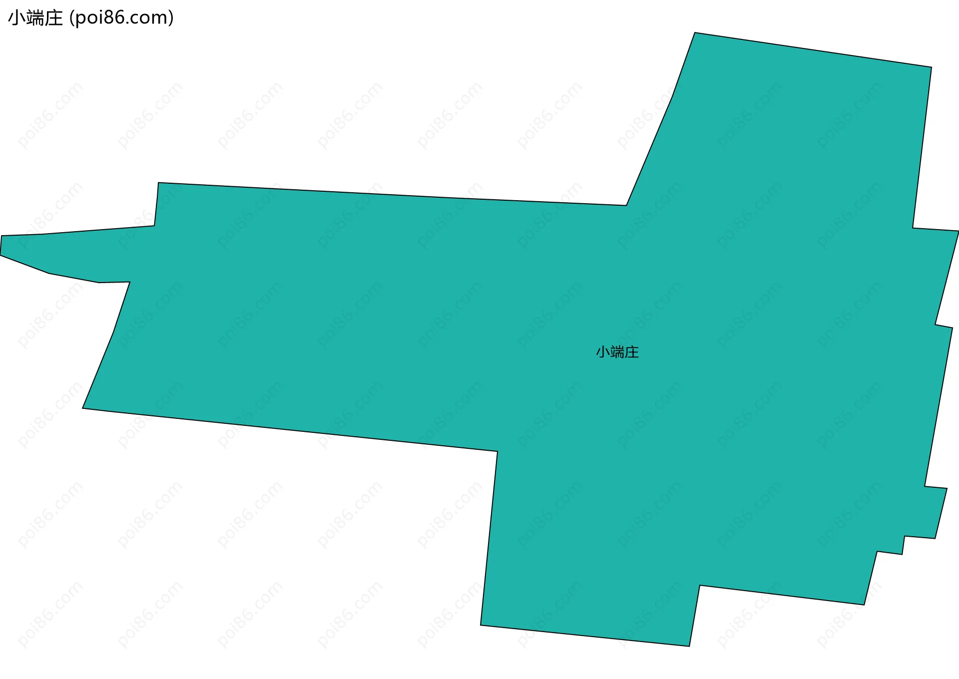 小端庄边界地图