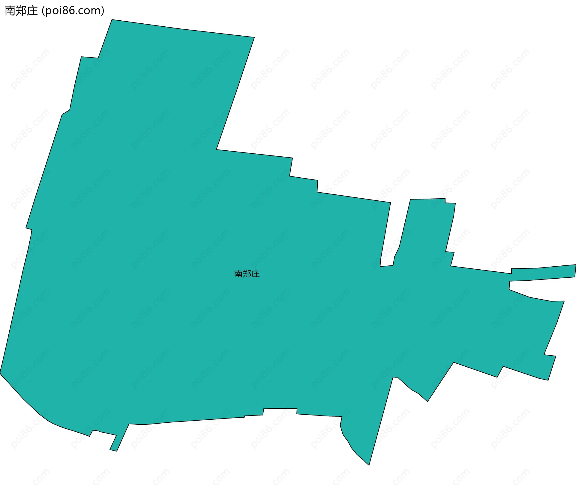 南郑庄边界地图