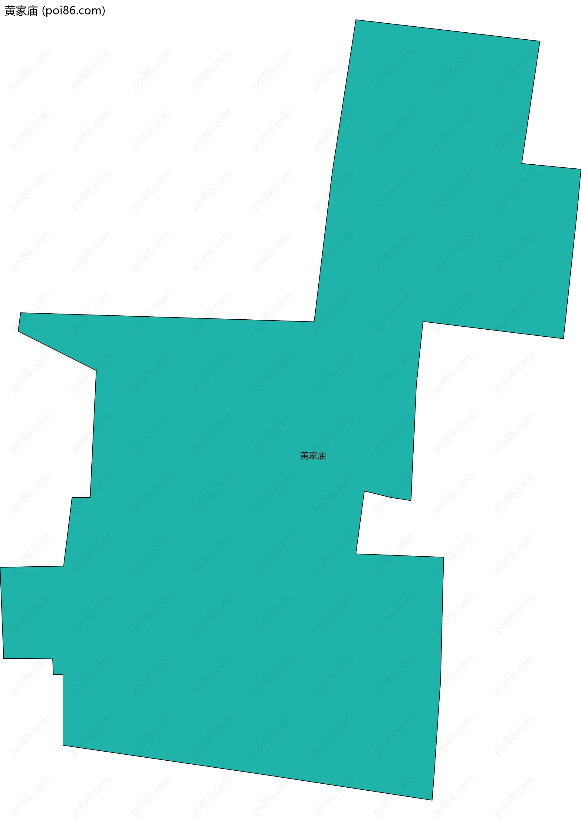 黄家庙边界地图