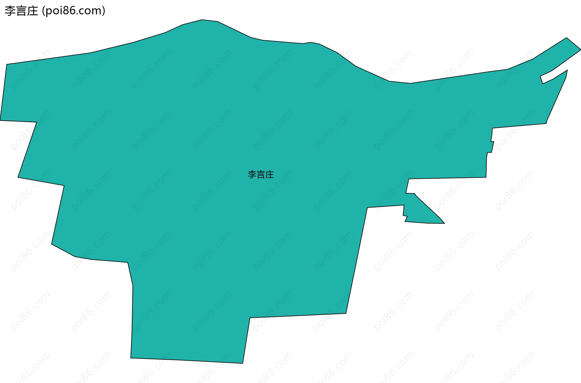 李言庄边界地图