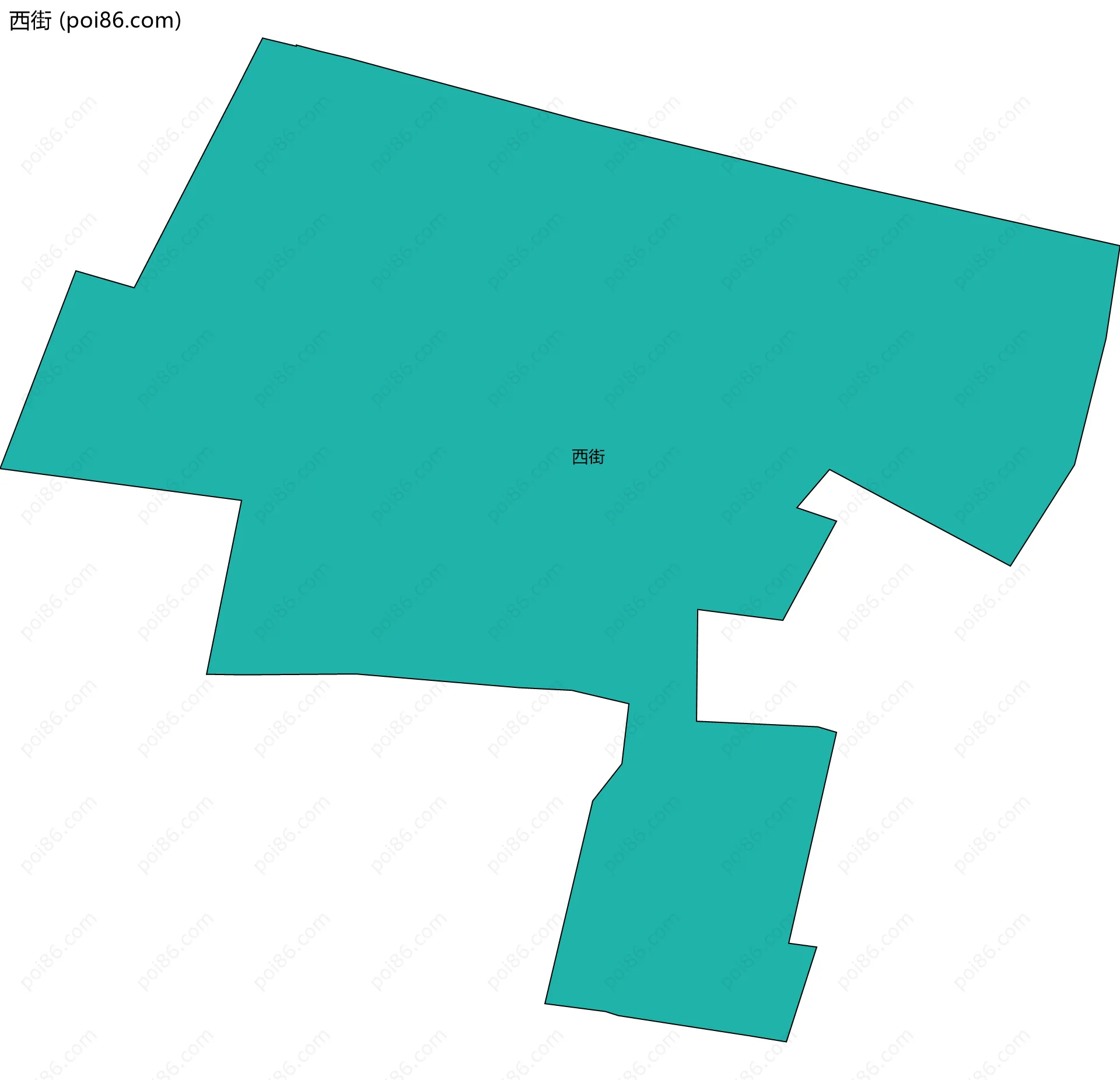 西街边界地图