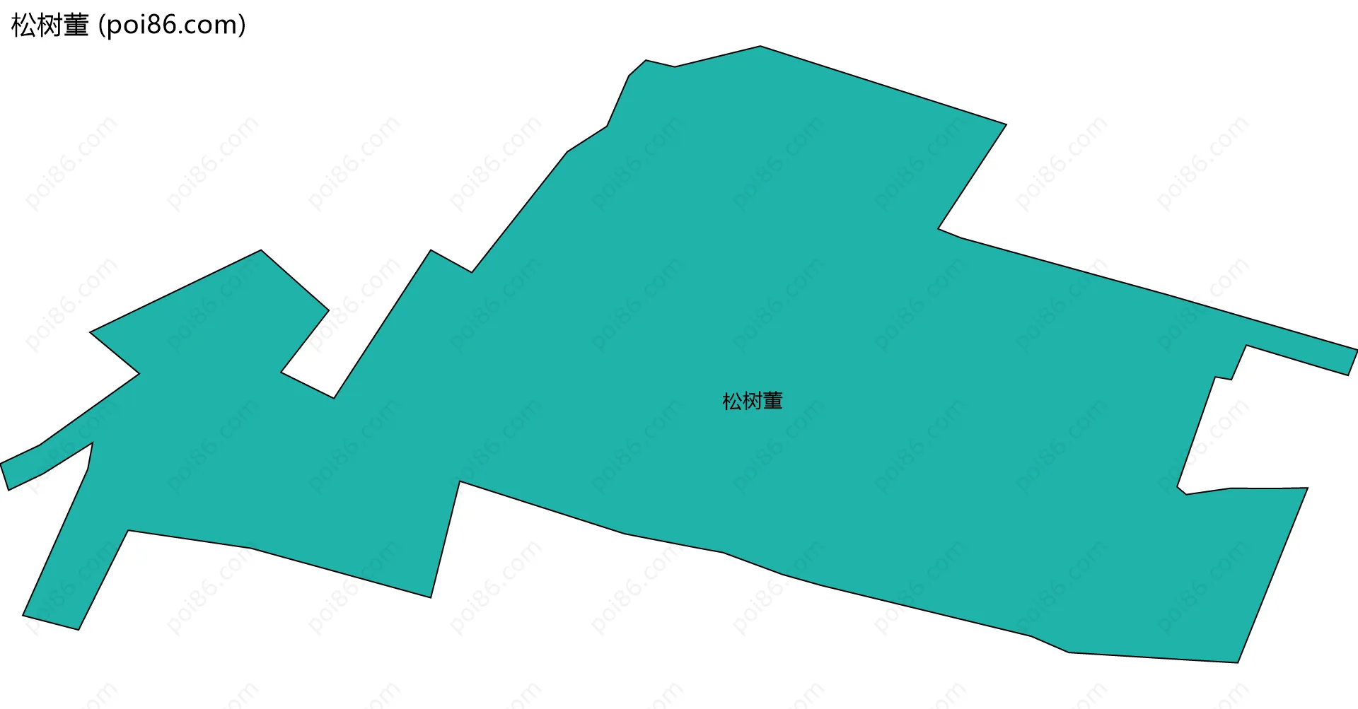 松树董边界地图