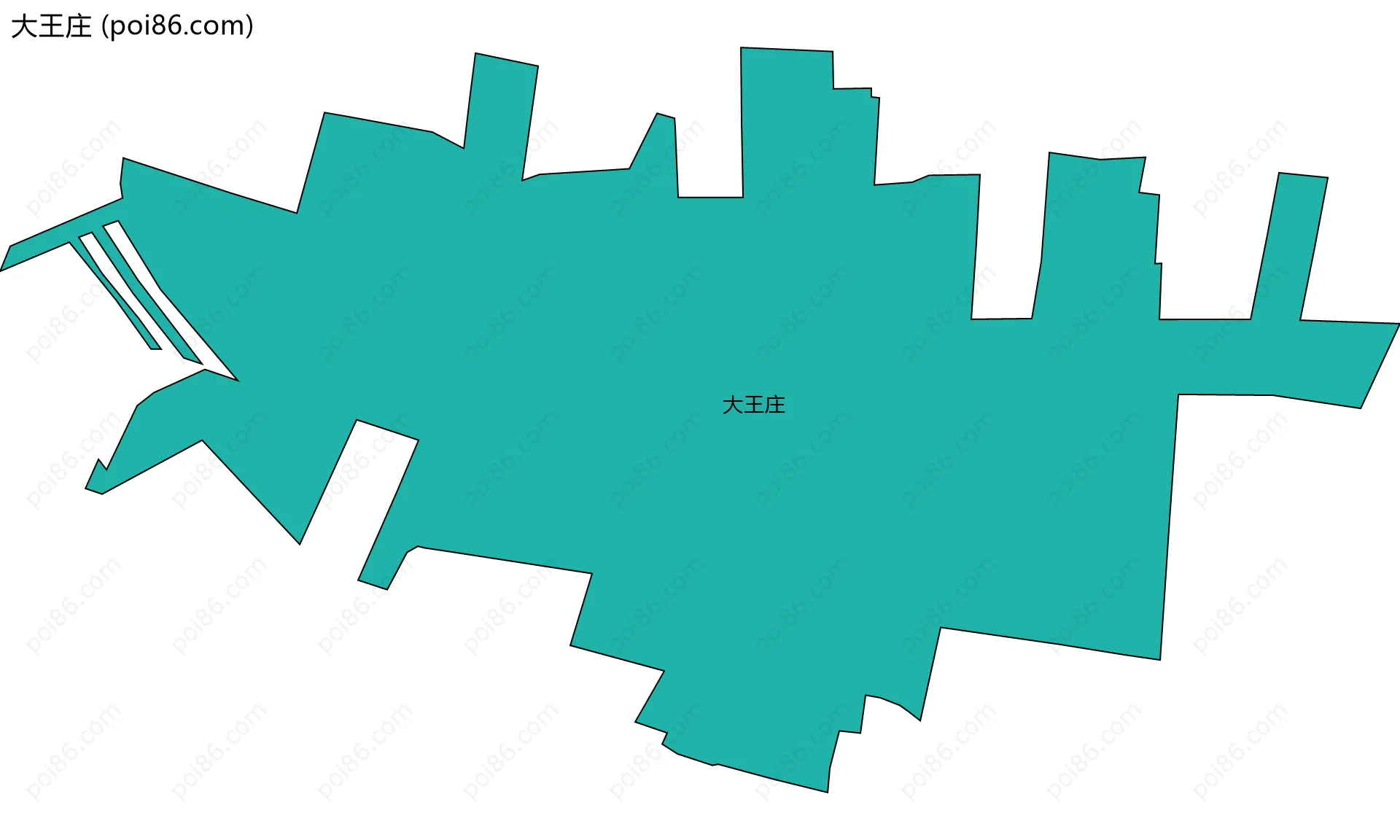 大王庄边界地图