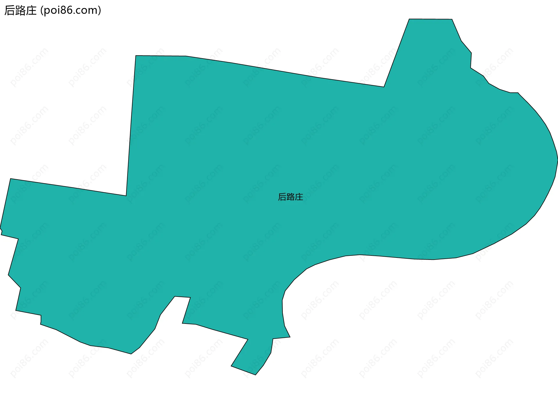 后路庄边界地图