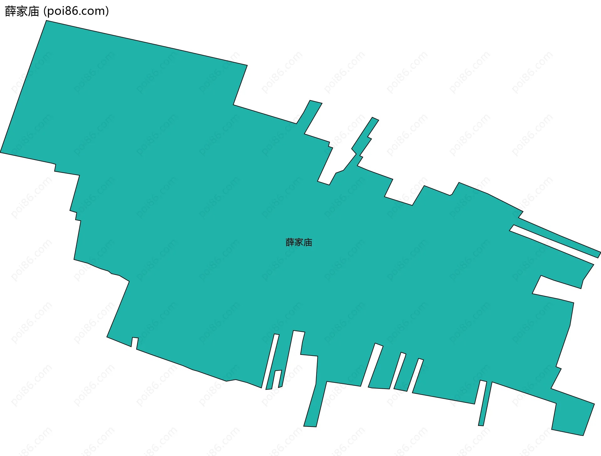 薛家庙边界地图