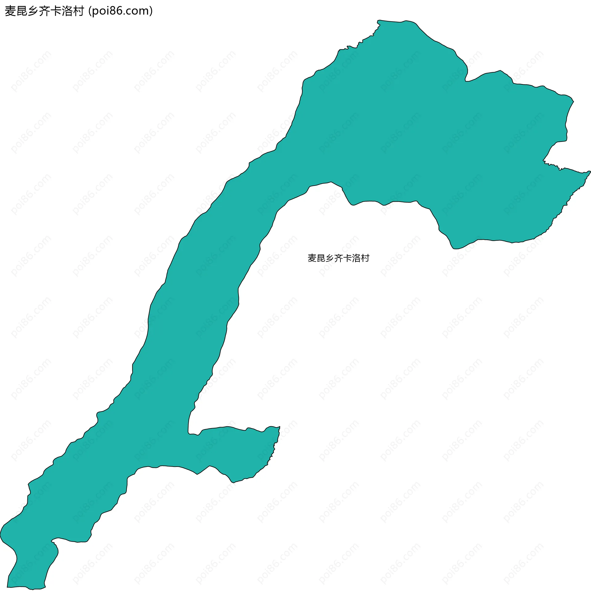 麦昆乡齐卡洛村边界地图