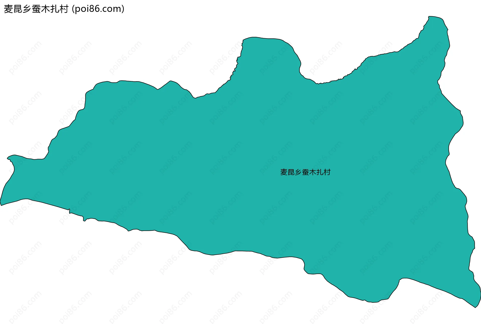 麦昆乡蚕木扎村边界地图