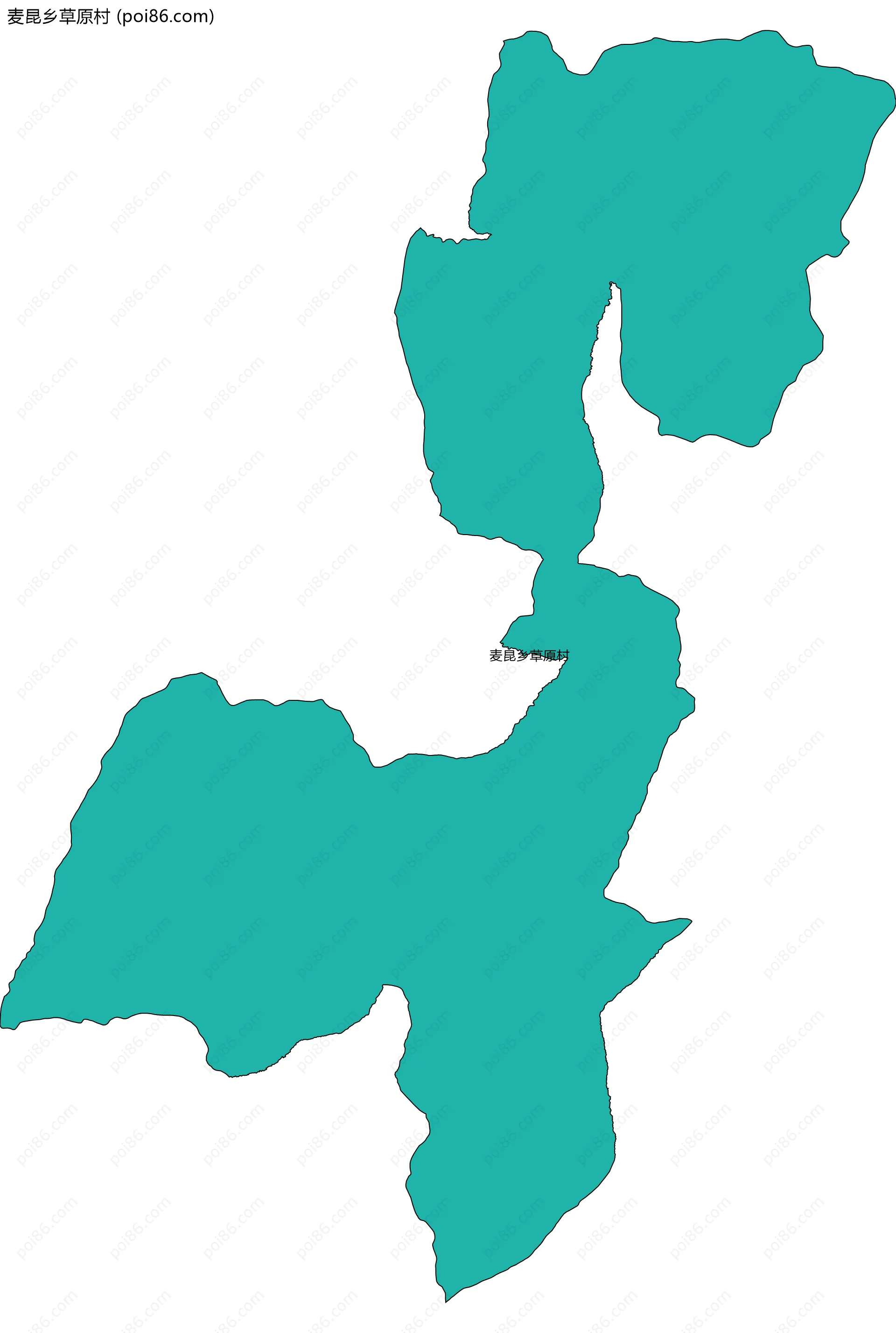 麦昆乡草原村边界地图