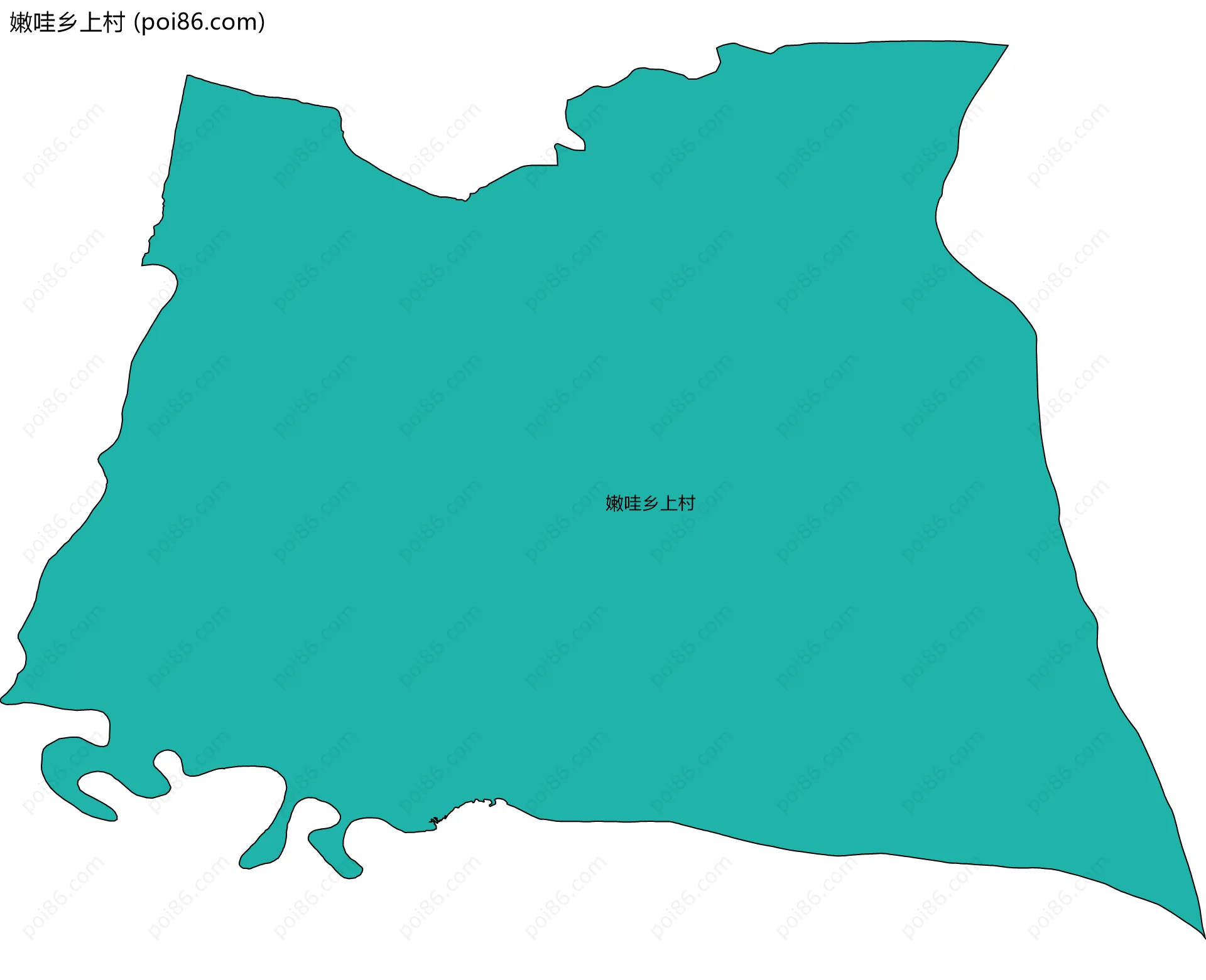 嫩哇乡上村边界地图