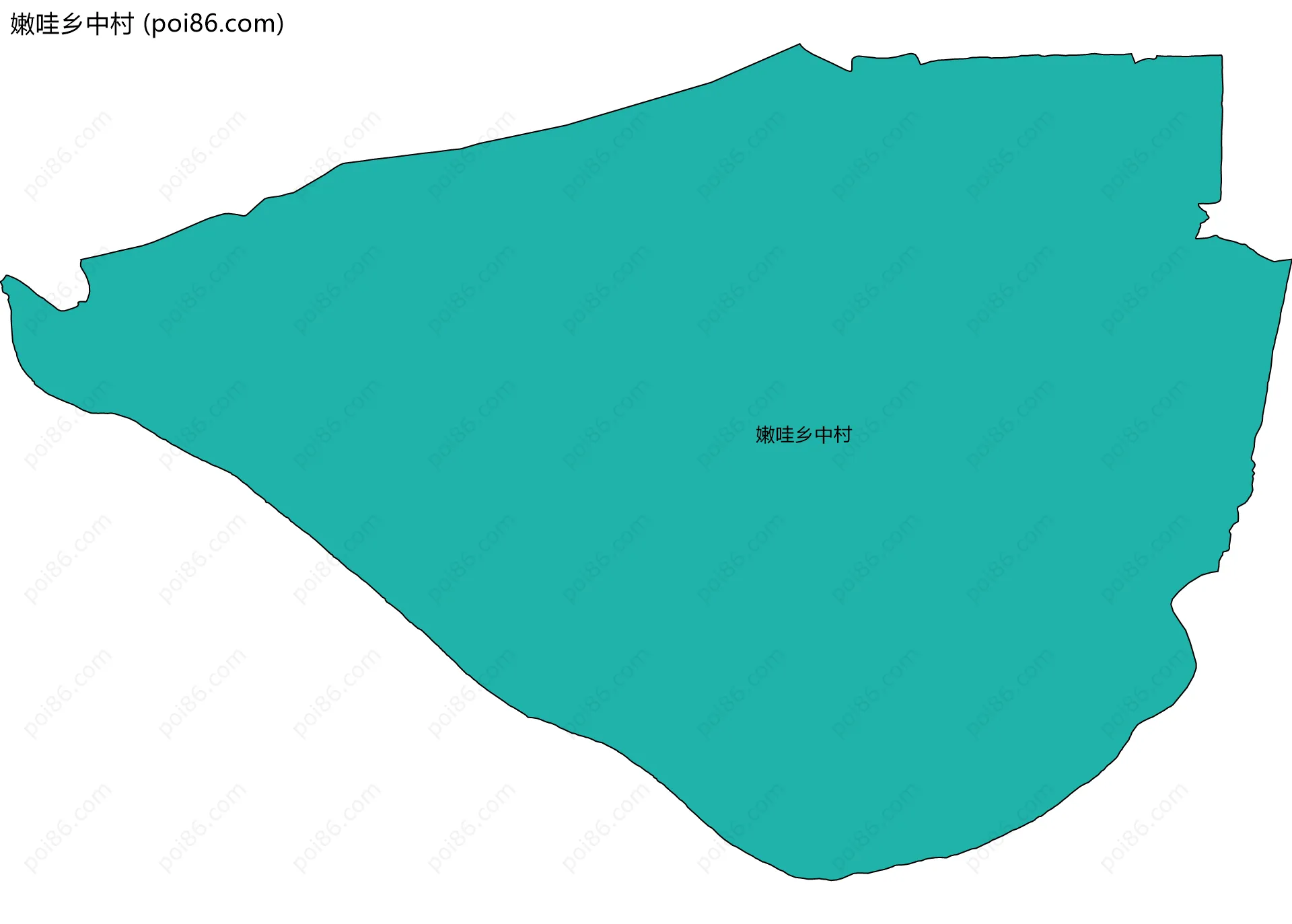 嫩哇乡中村边界地图