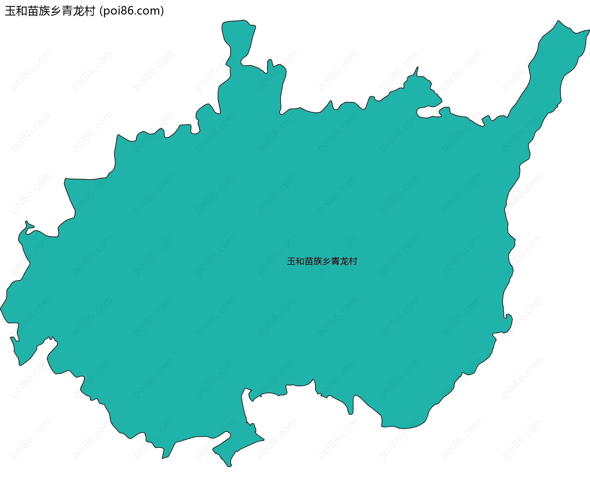 玉和苗族乡青龙村边界地图