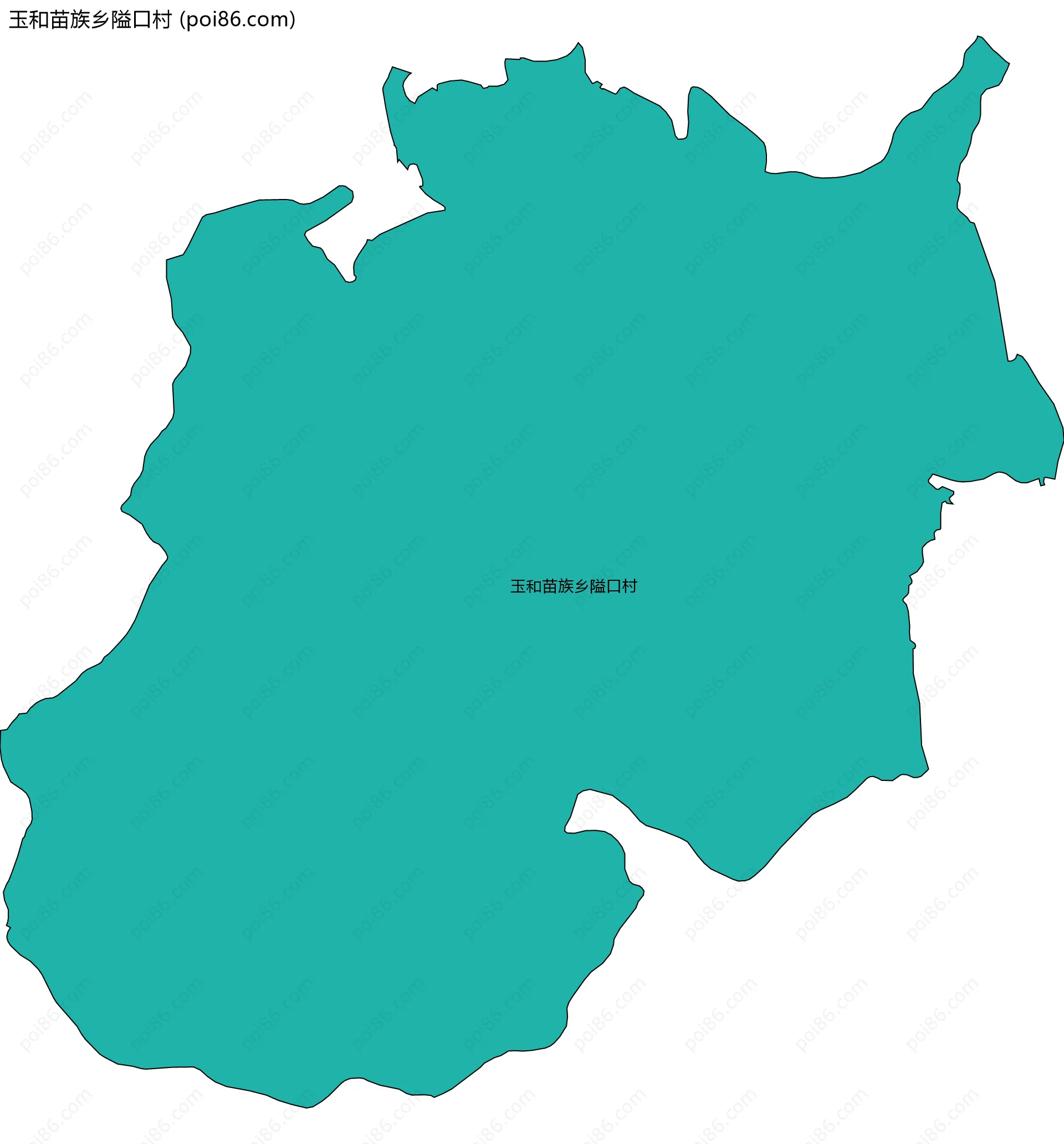 玉和苗族乡隘口村边界地图