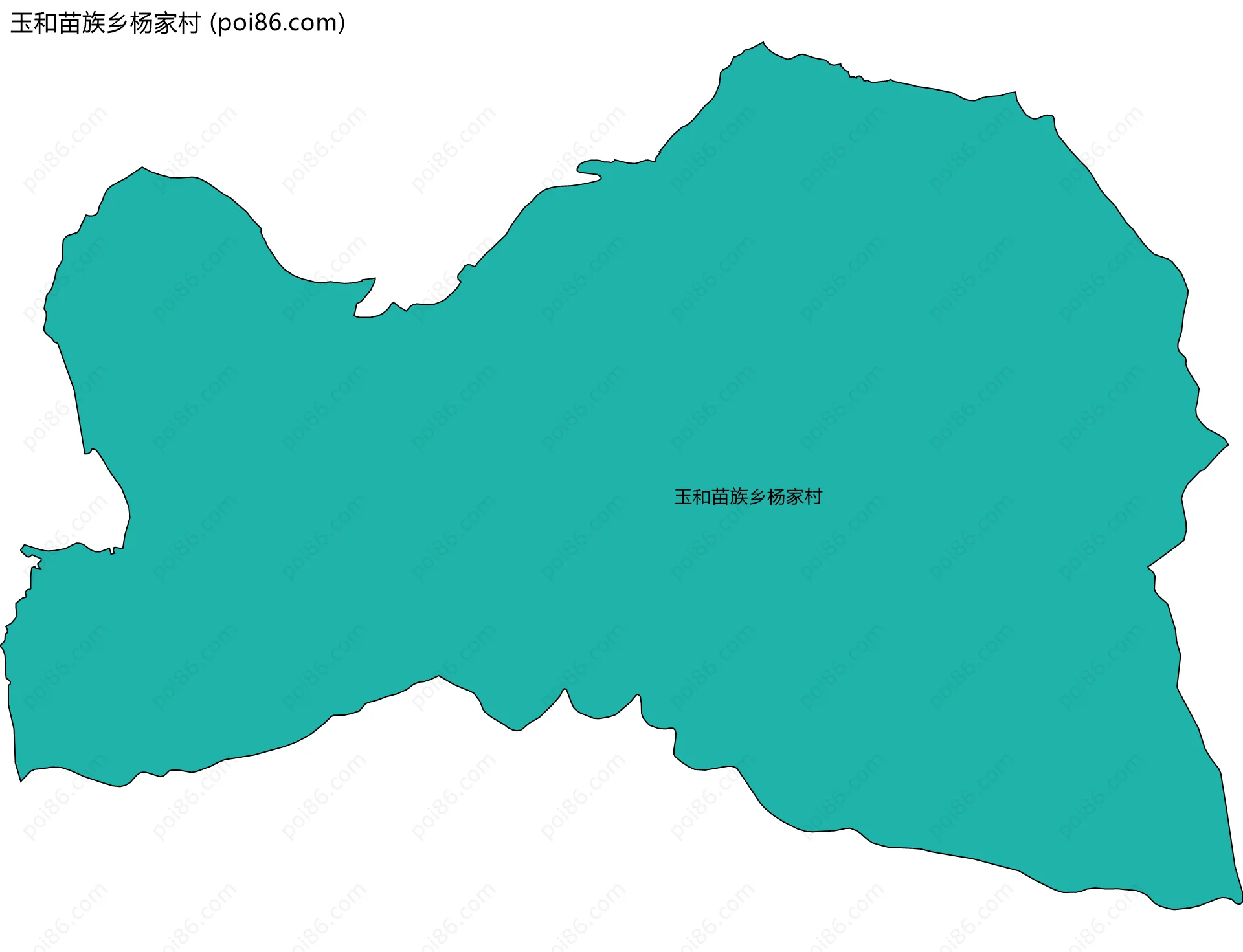 玉和苗族乡杨家村边界地图
