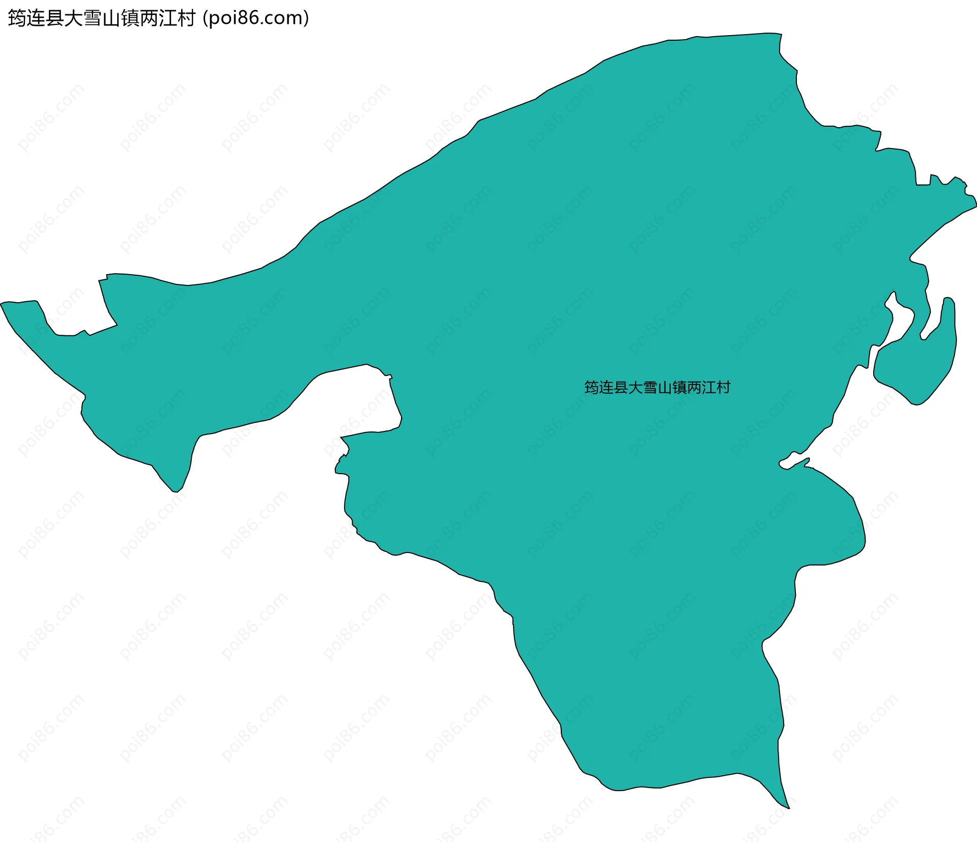 筠连县大雪山镇两江村边界地图