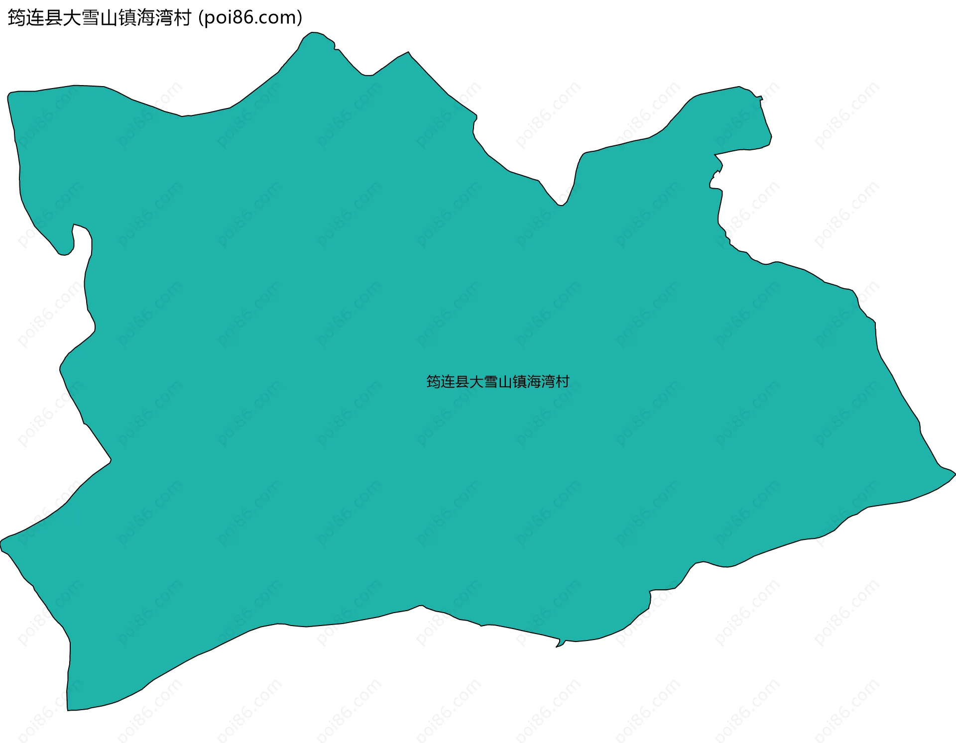筠连县大雪山镇海湾村边界地图