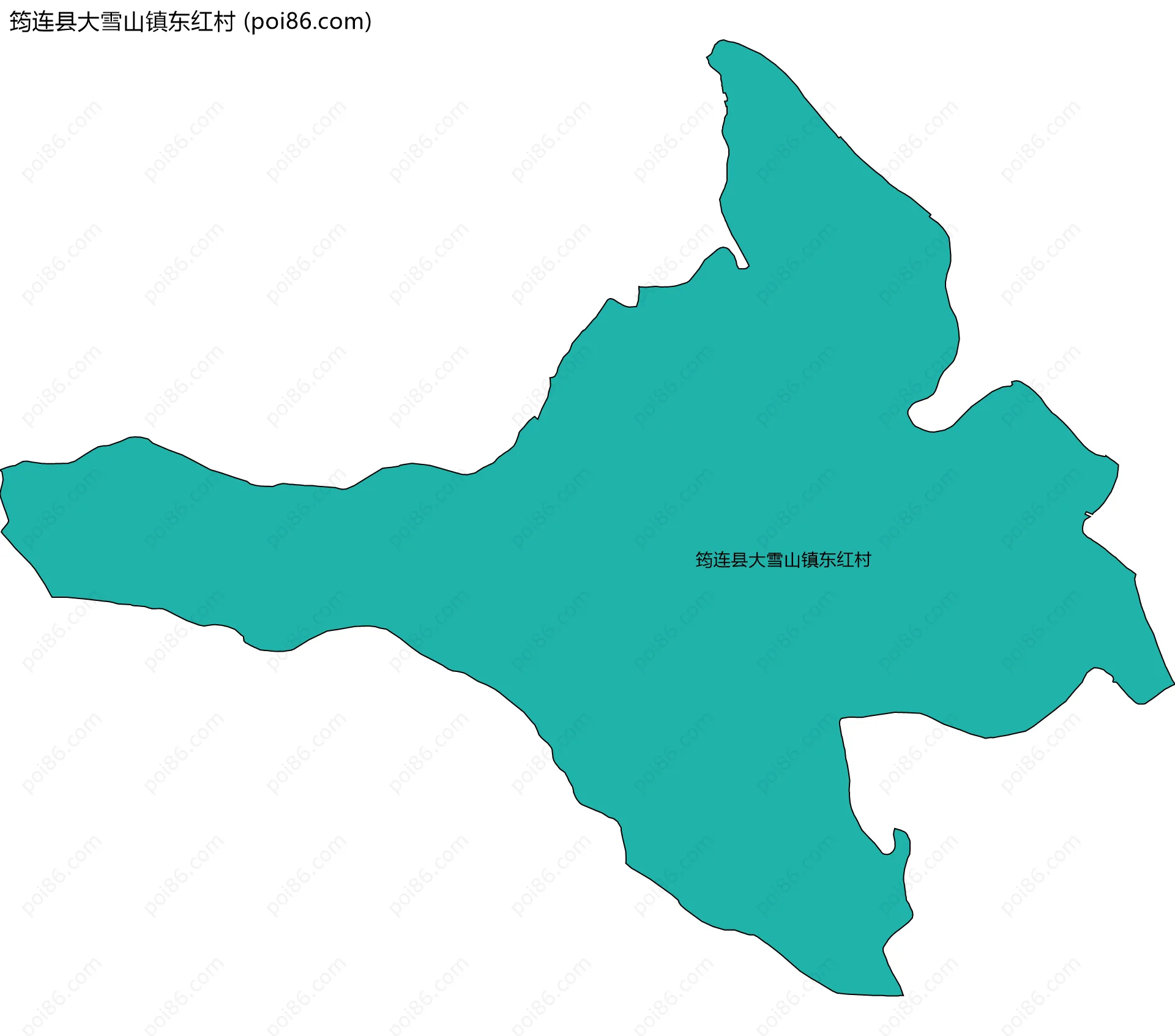 筠连县大雪山镇东红村边界地图