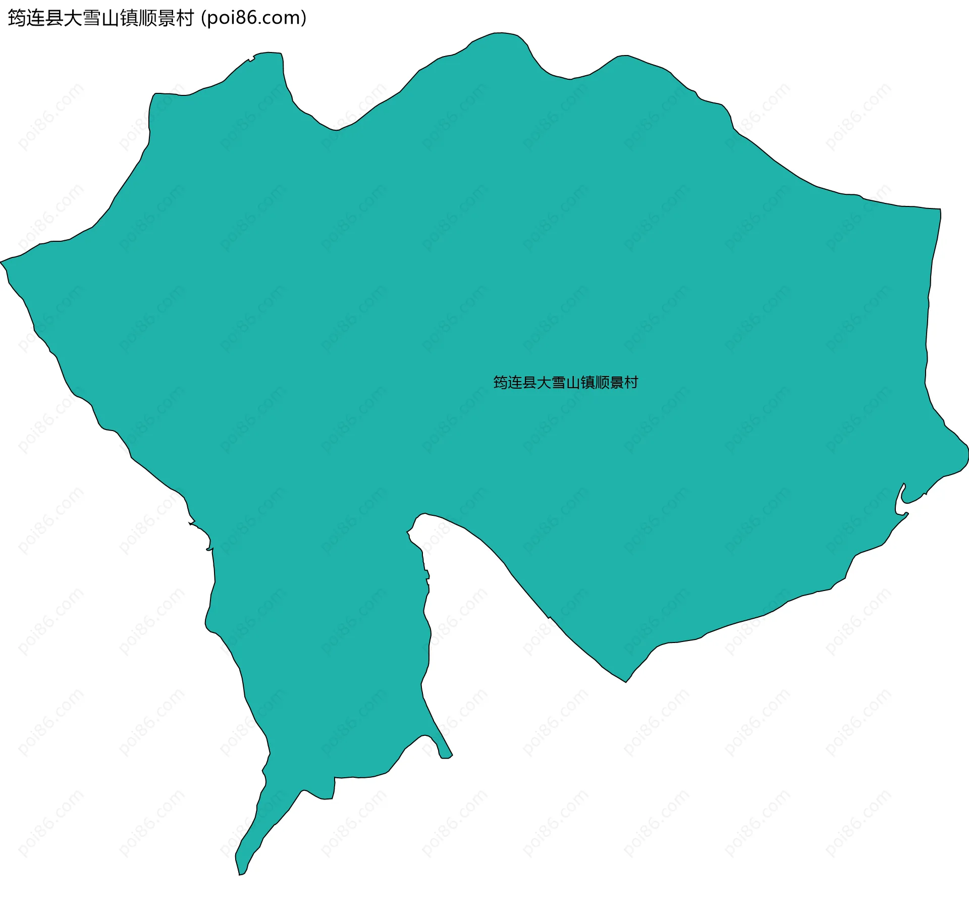 筠连县大雪山镇顺景村边界地图