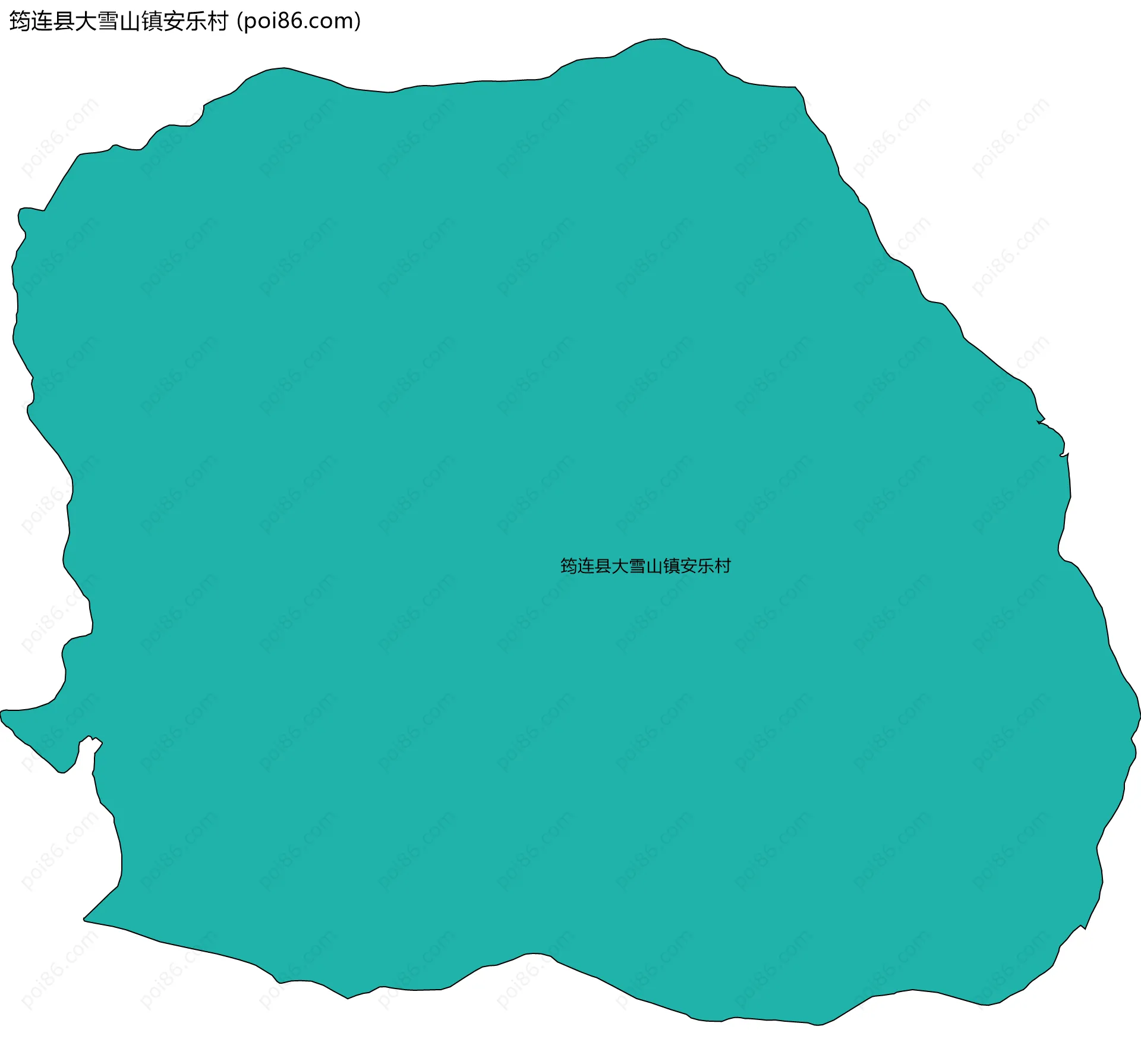 筠连县大雪山镇安乐村边界地图