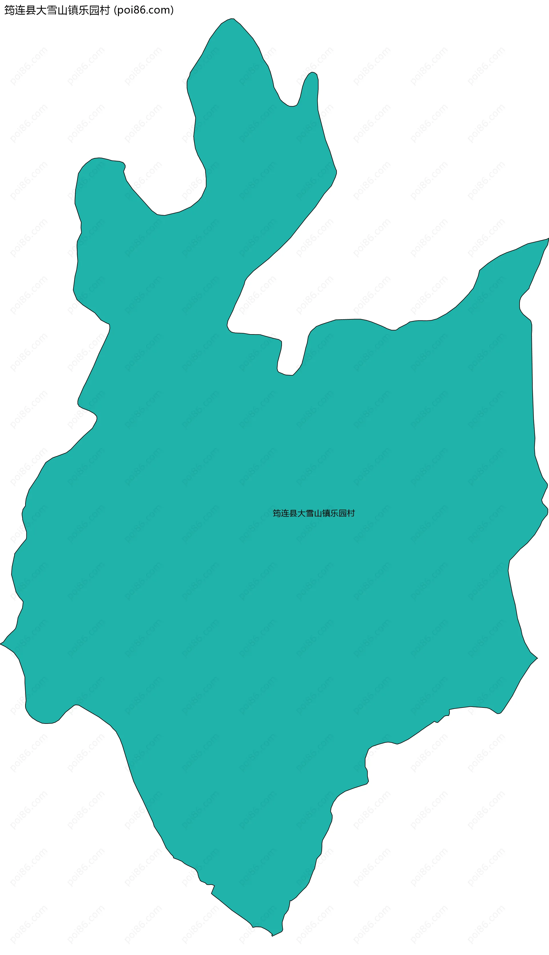 筠连县大雪山镇乐园村边界地图