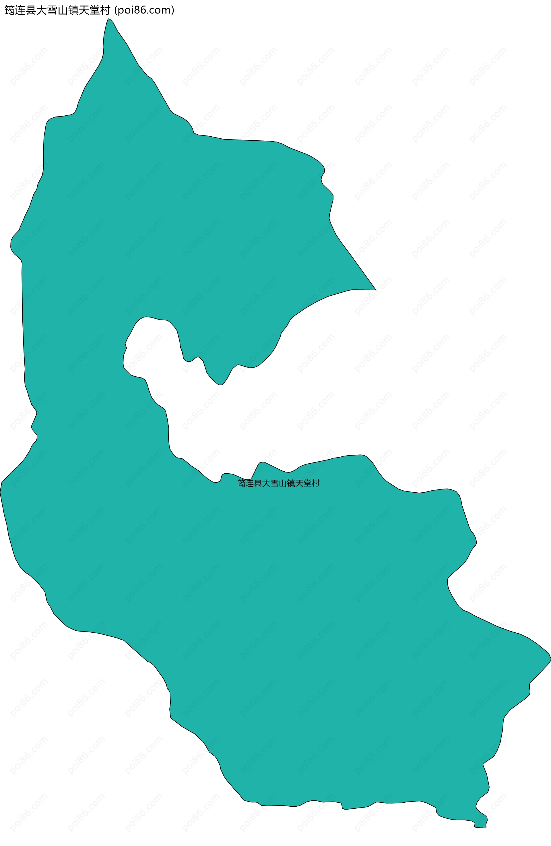 筠连县大雪山镇天堂村边界地图