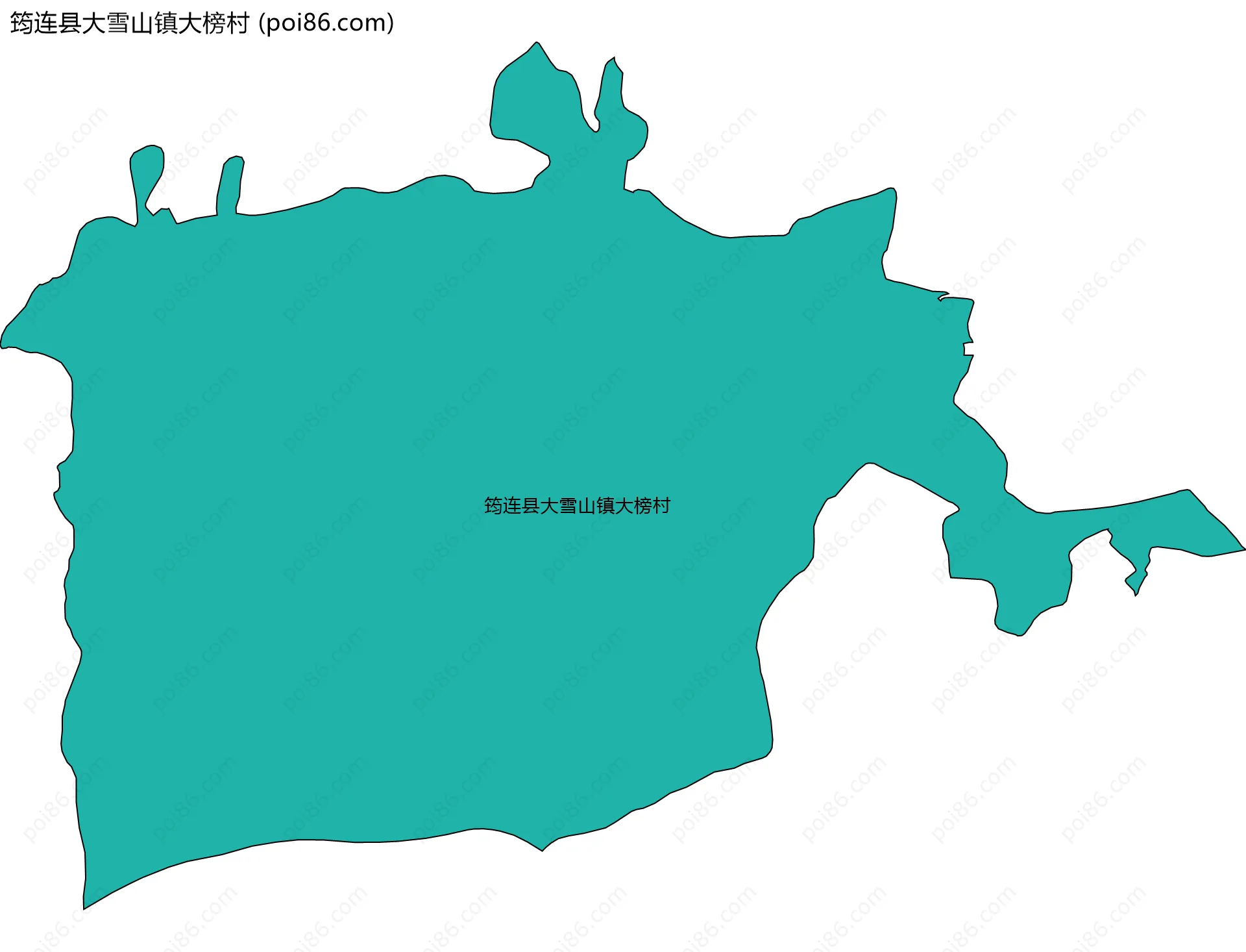 筠连县大雪山镇大榜村边界地图