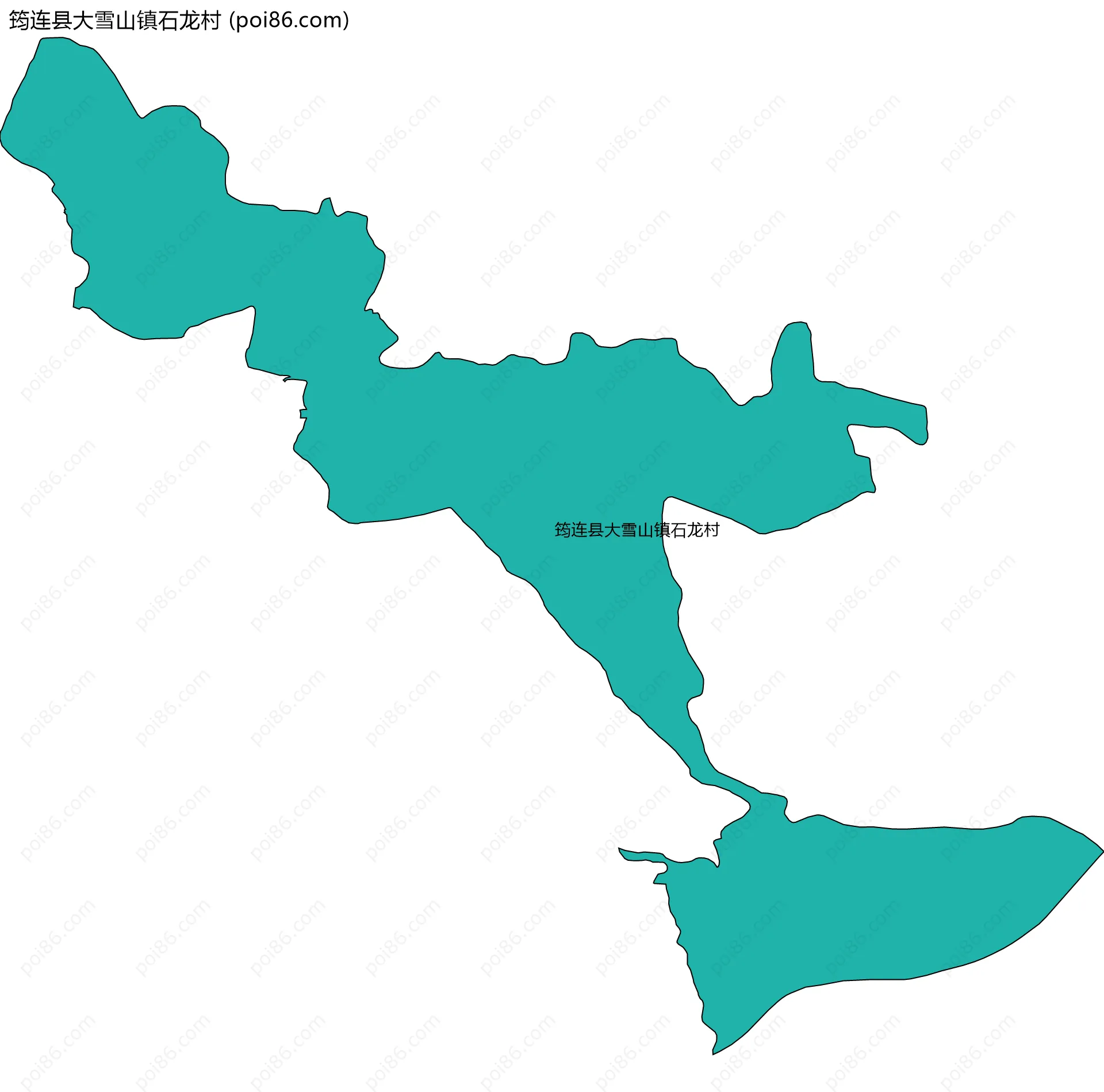 筠连县大雪山镇石龙村边界地图