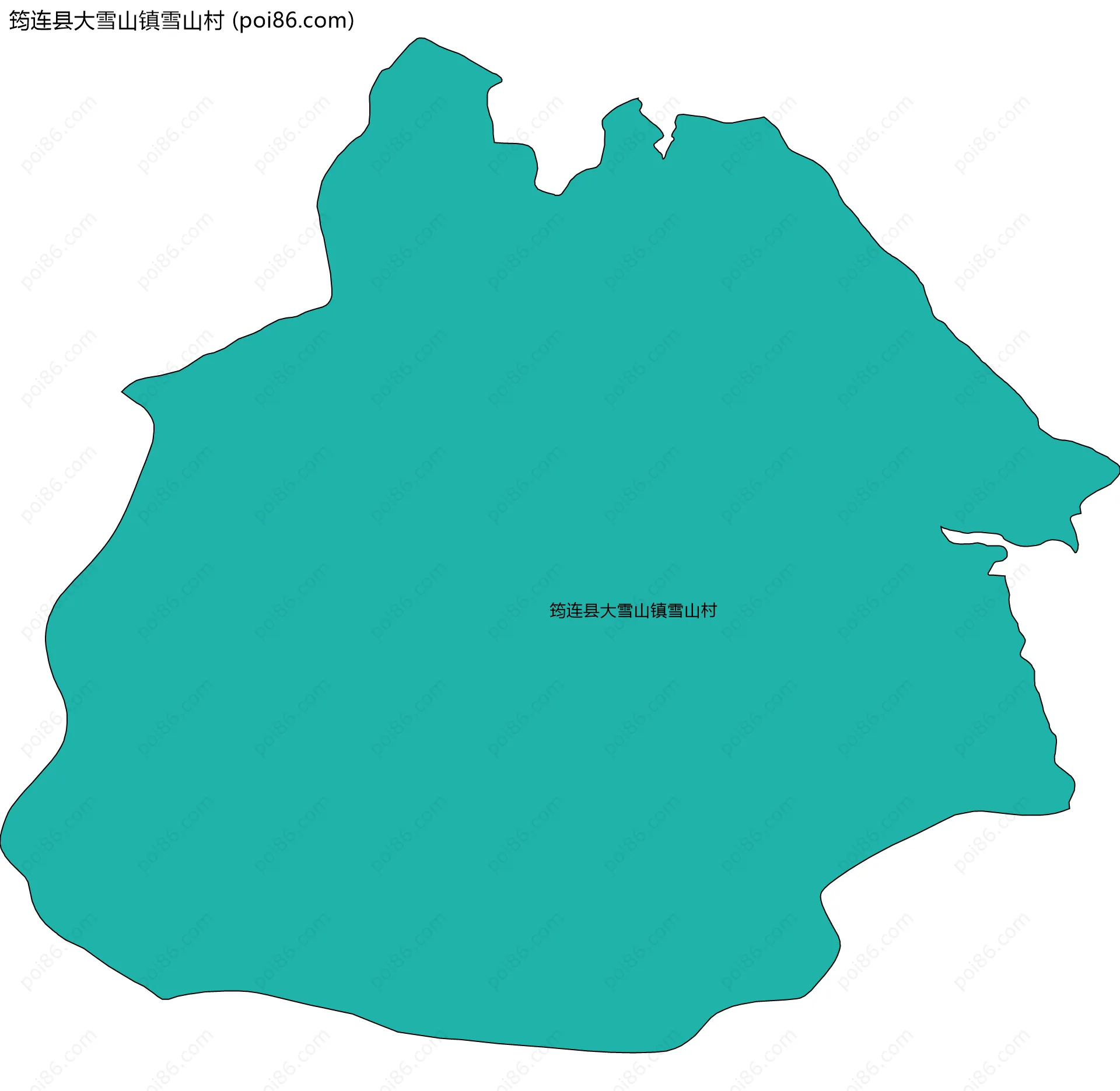 筠连县大雪山镇雪山村边界地图