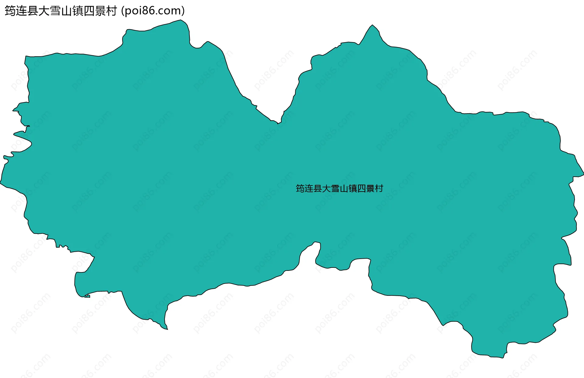 筠连县大雪山镇四景村边界地图