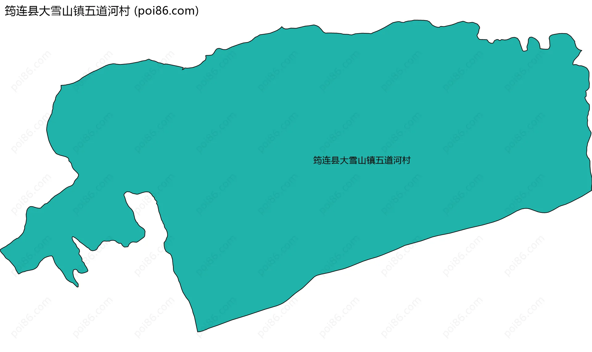 筠连县大雪山镇五道河村边界地图