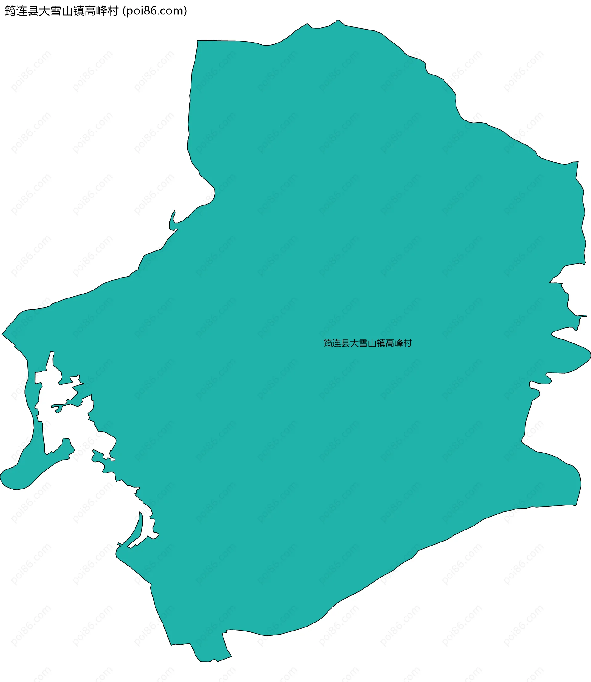 筠连县大雪山镇高峰村边界地图