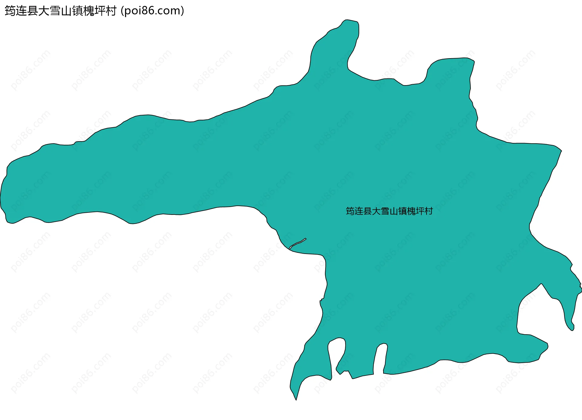 筠连县大雪山镇槐坪村边界地图