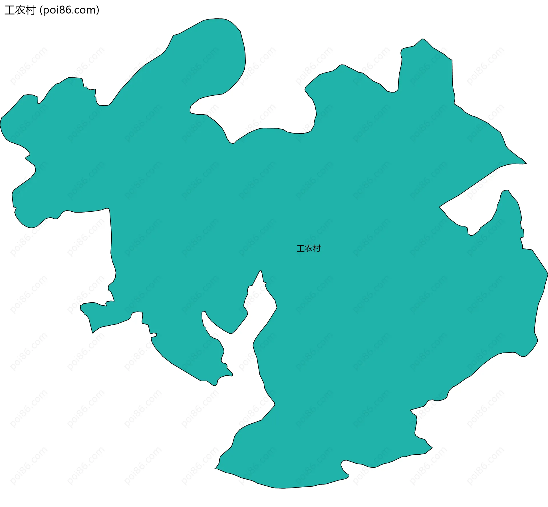 工农村边界地图