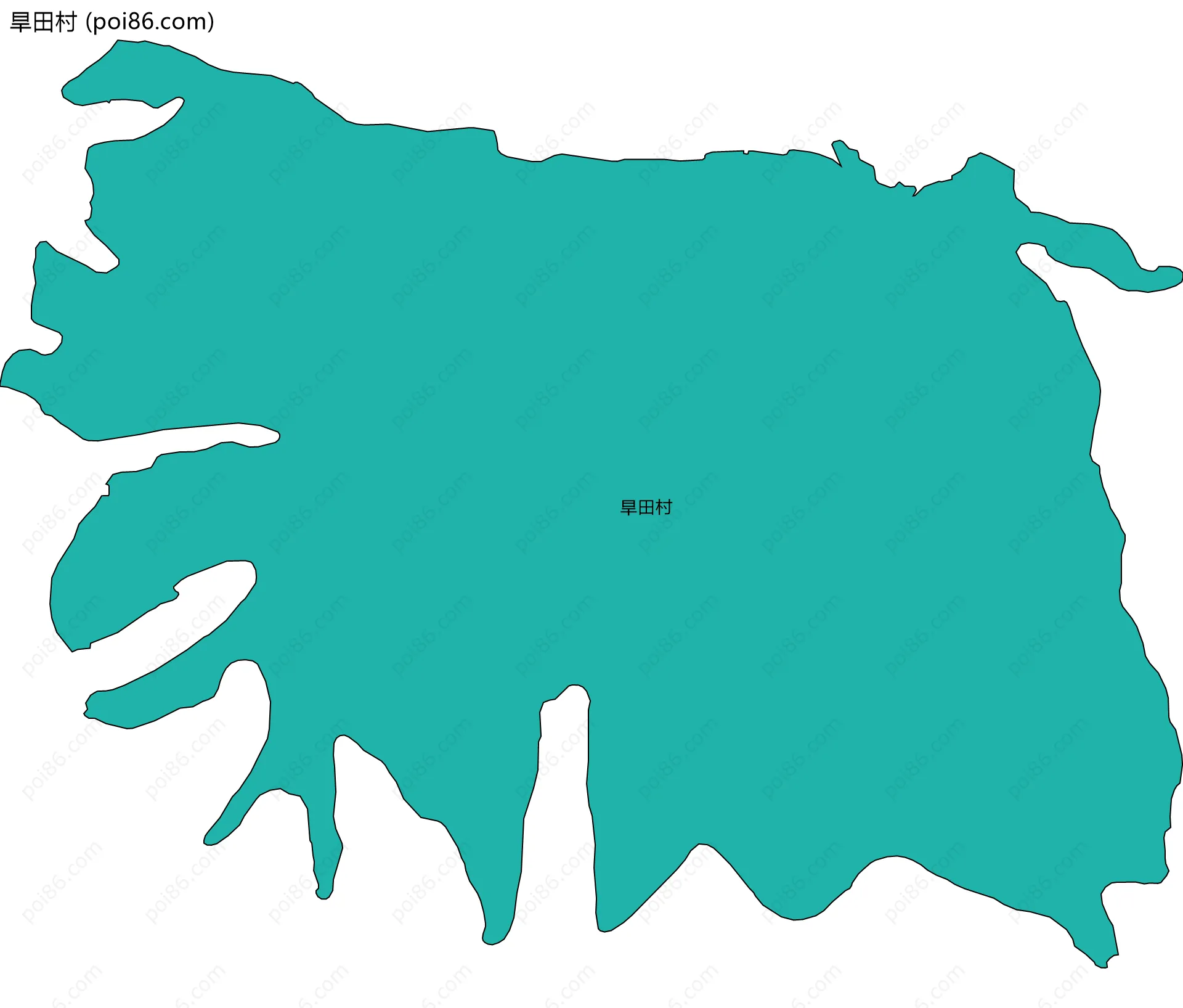 旱田村边界地图