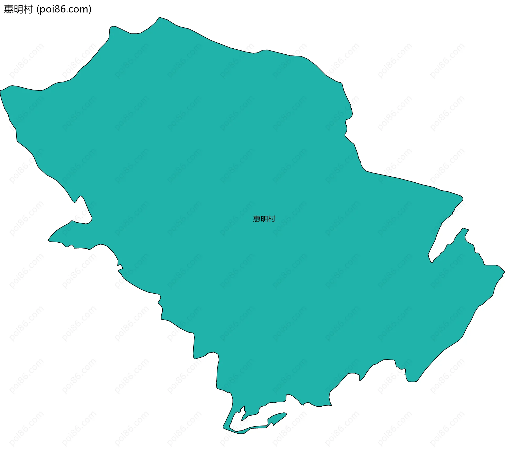 惠明村边界地图