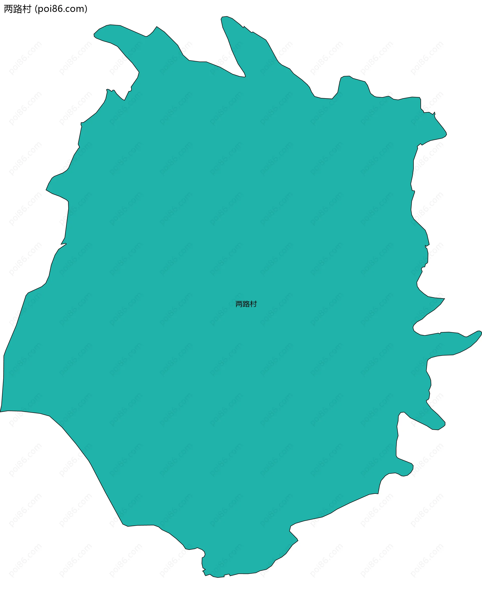 两路村边界地图