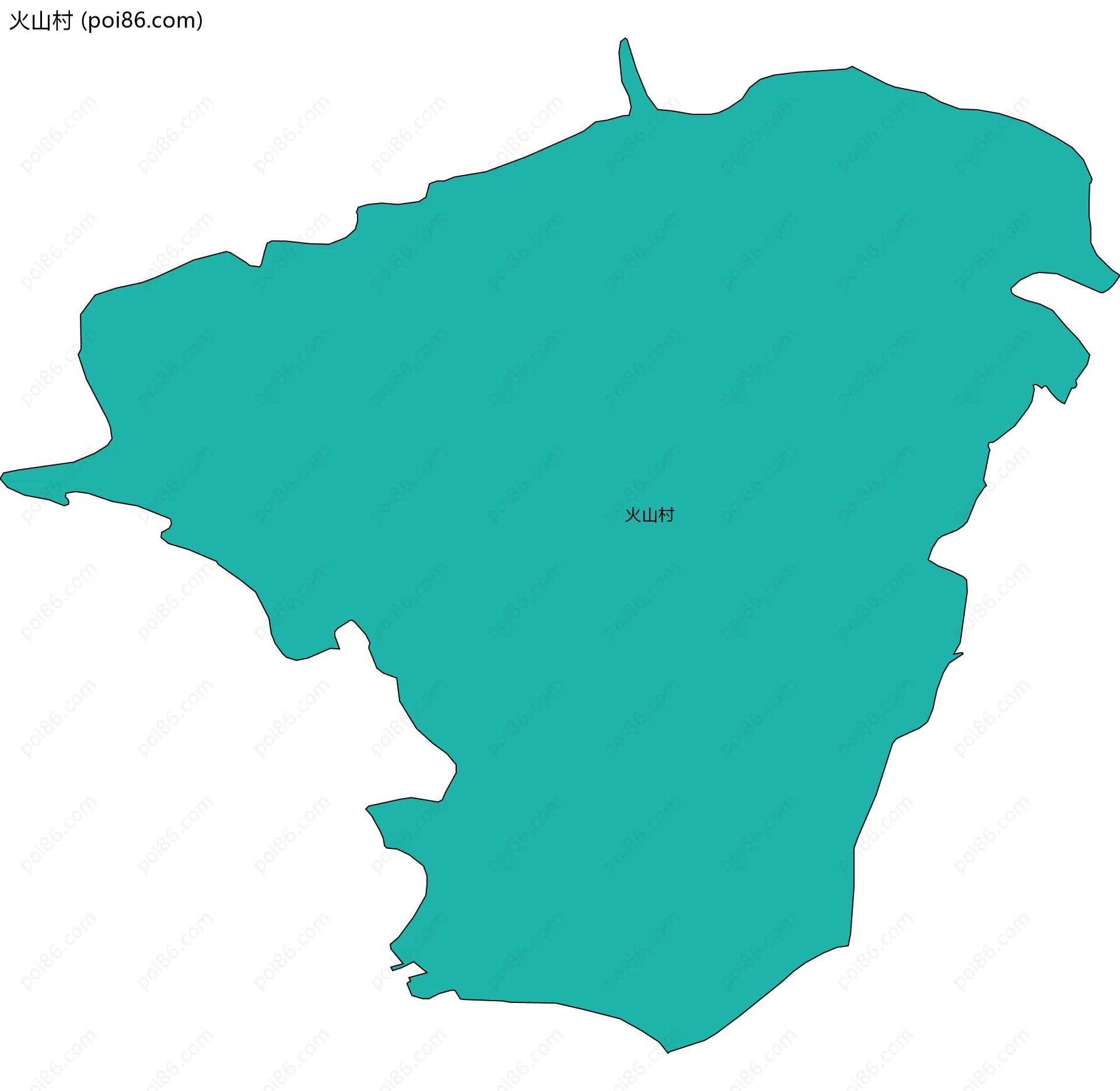 火山村边界地图