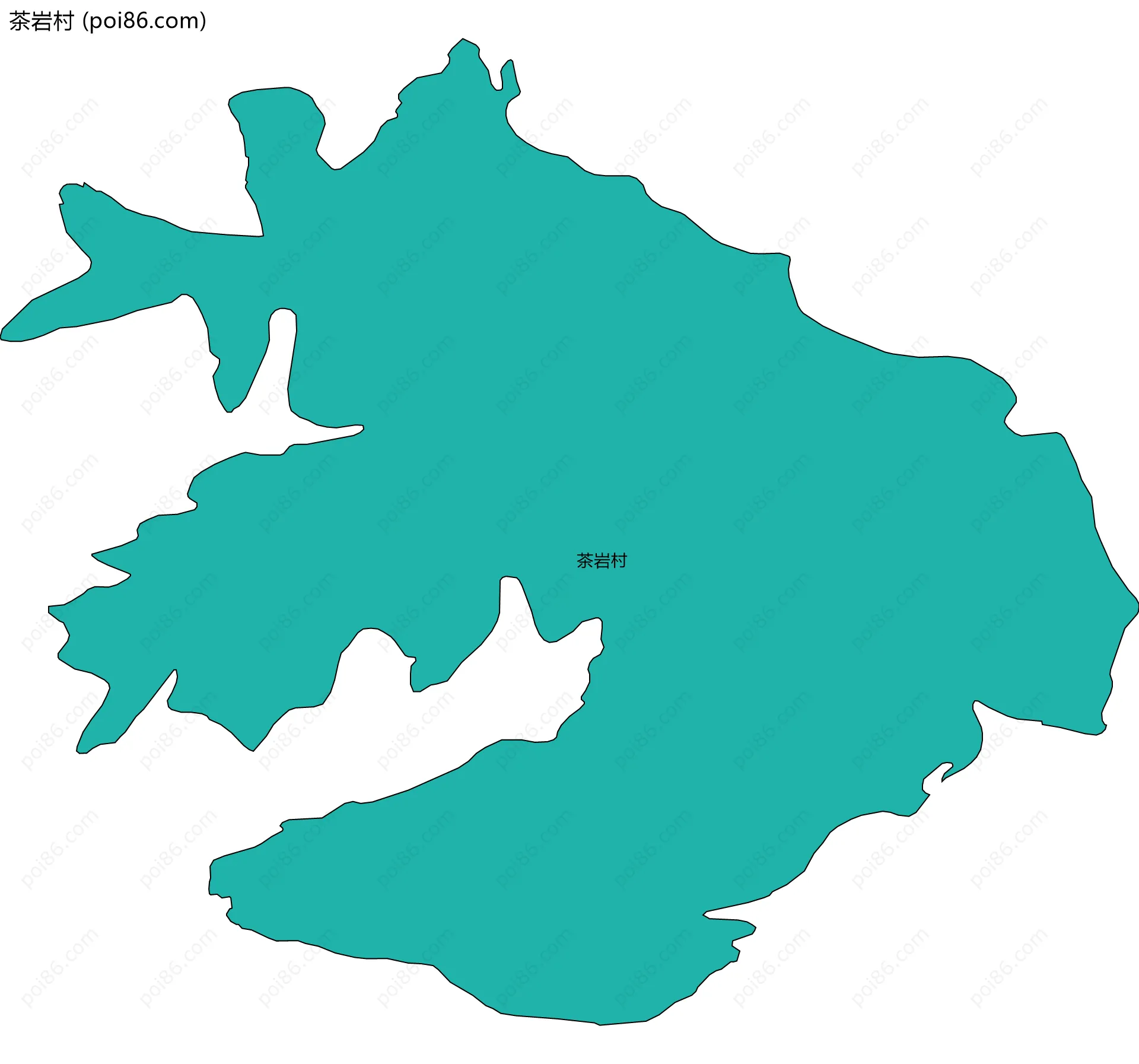 茶岩村边界地图