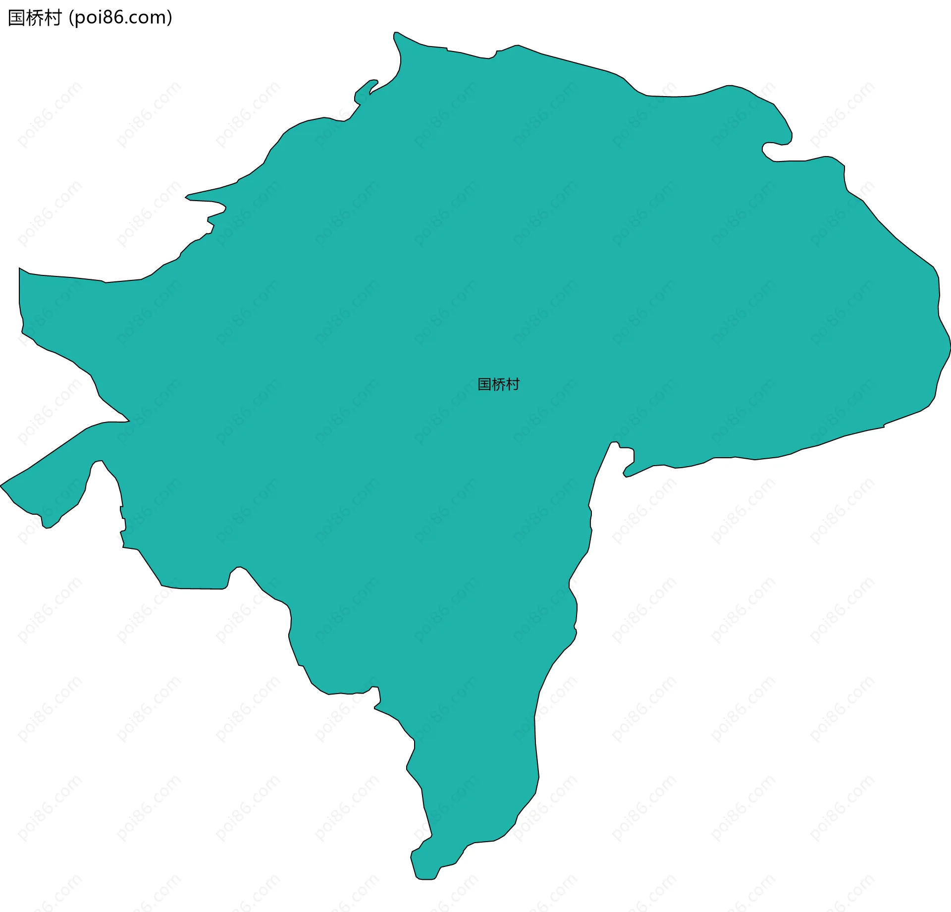 国桥村边界地图