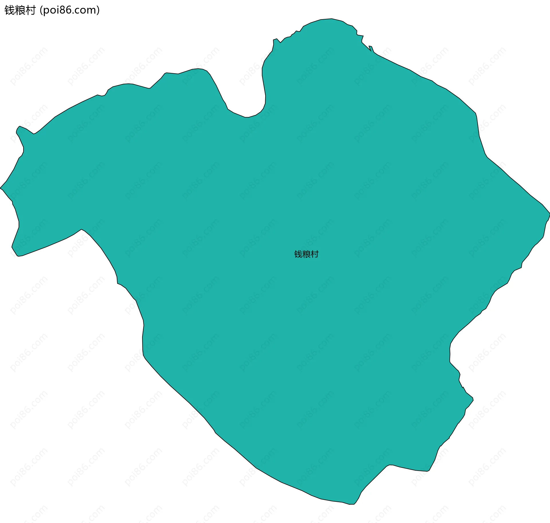 钱粮村边界地图