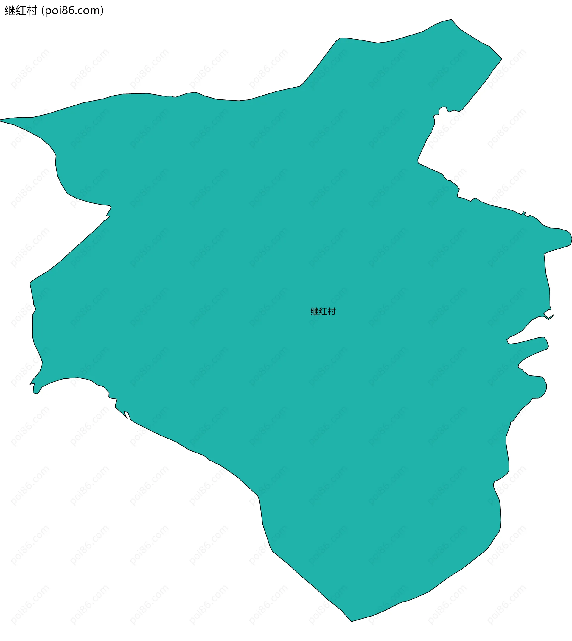 继红村边界地图