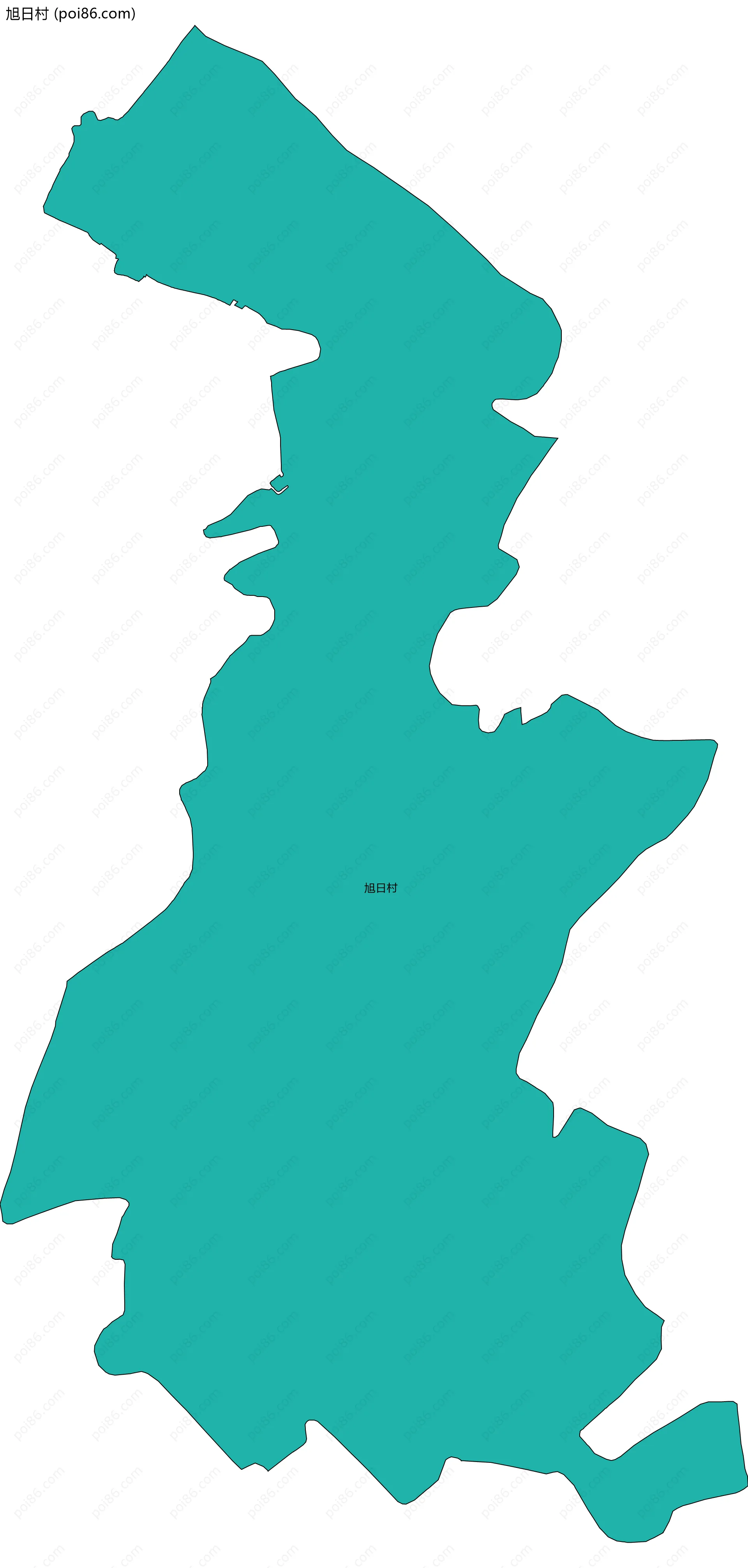 旭日村边界地图