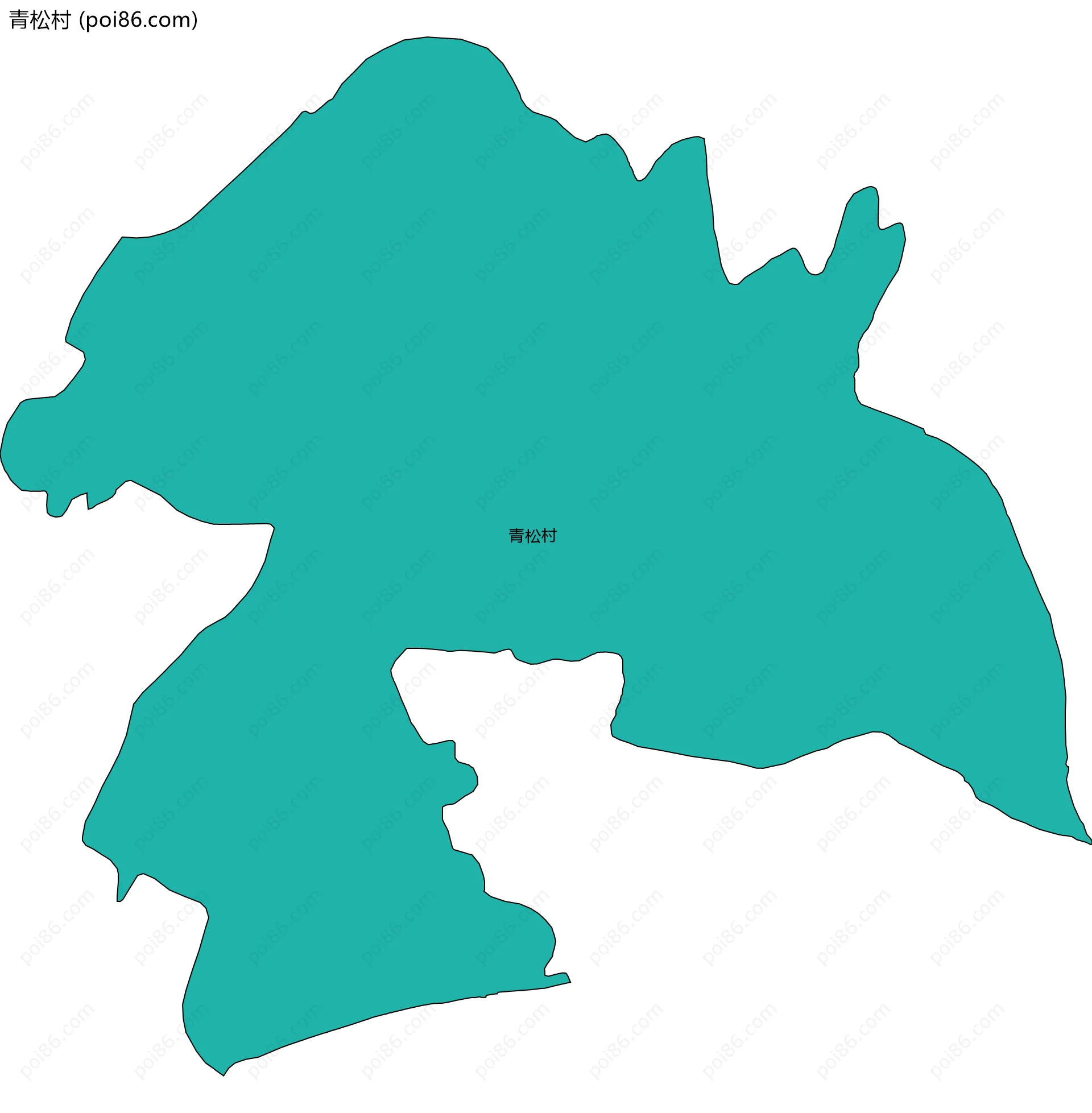 青松村边界地图