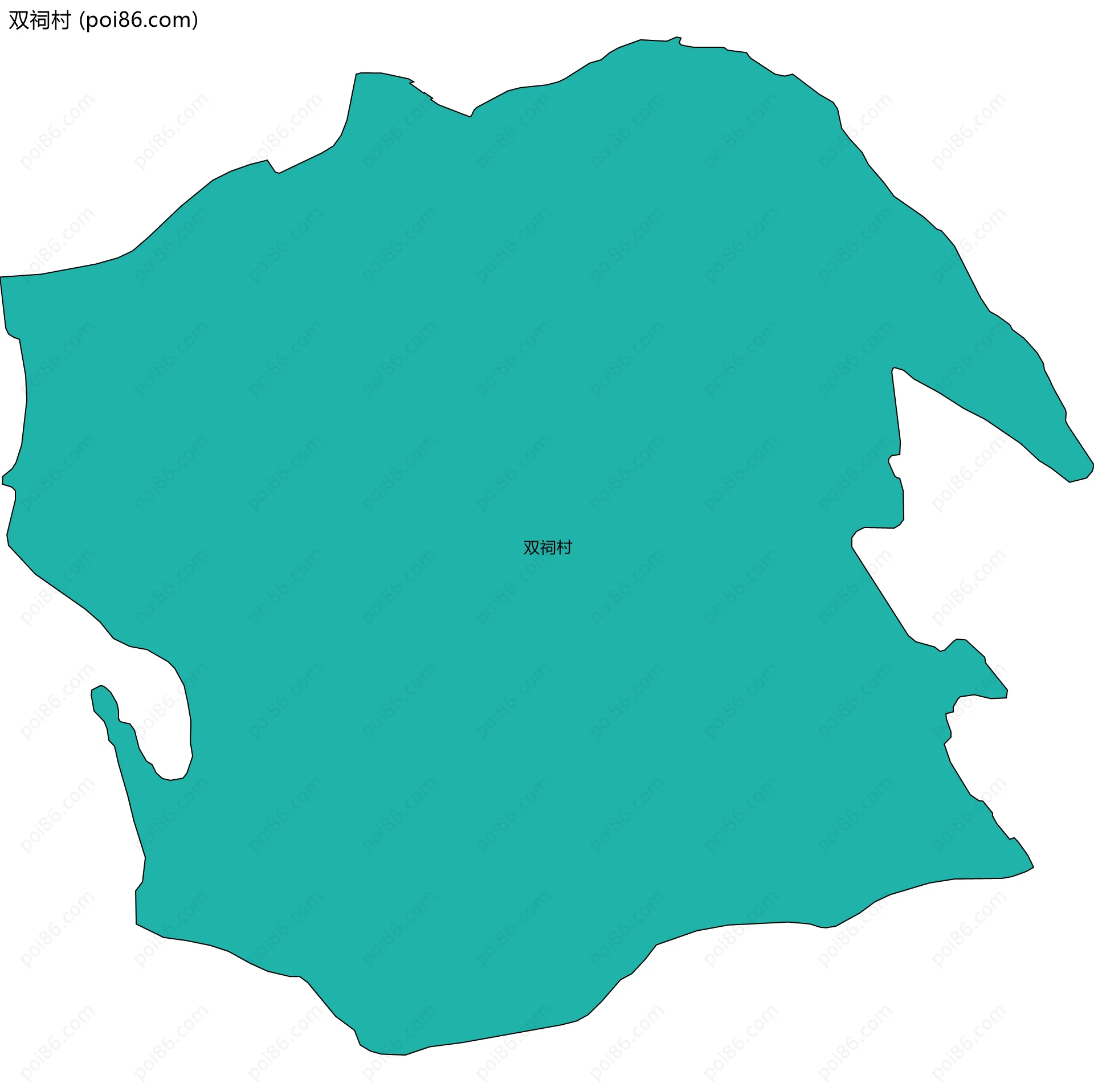 双祠村边界地图