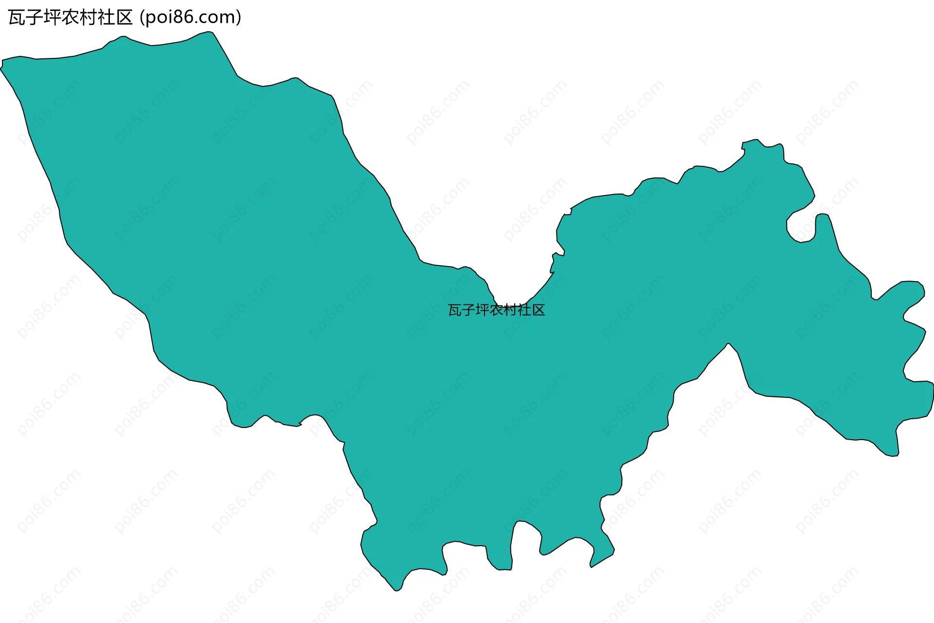 瓦子坪农村社区边界地图
