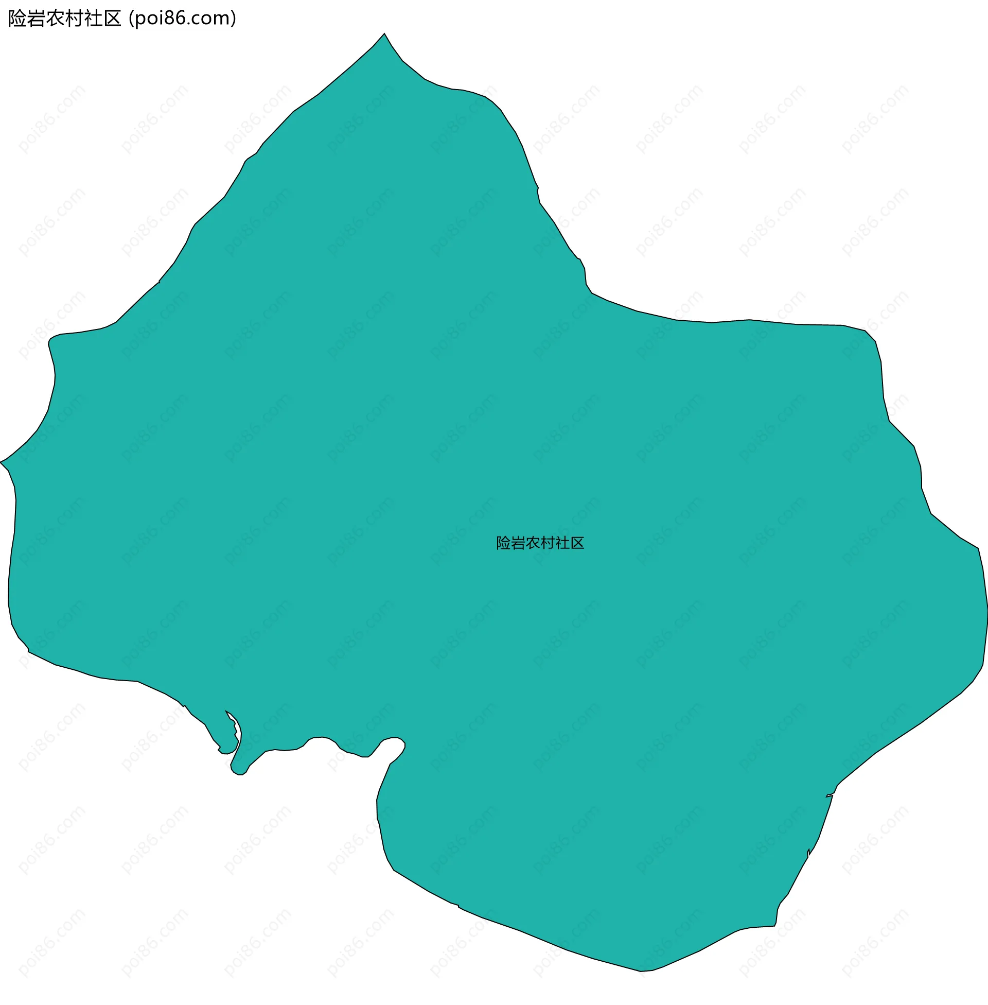 险岩农村社区边界地图