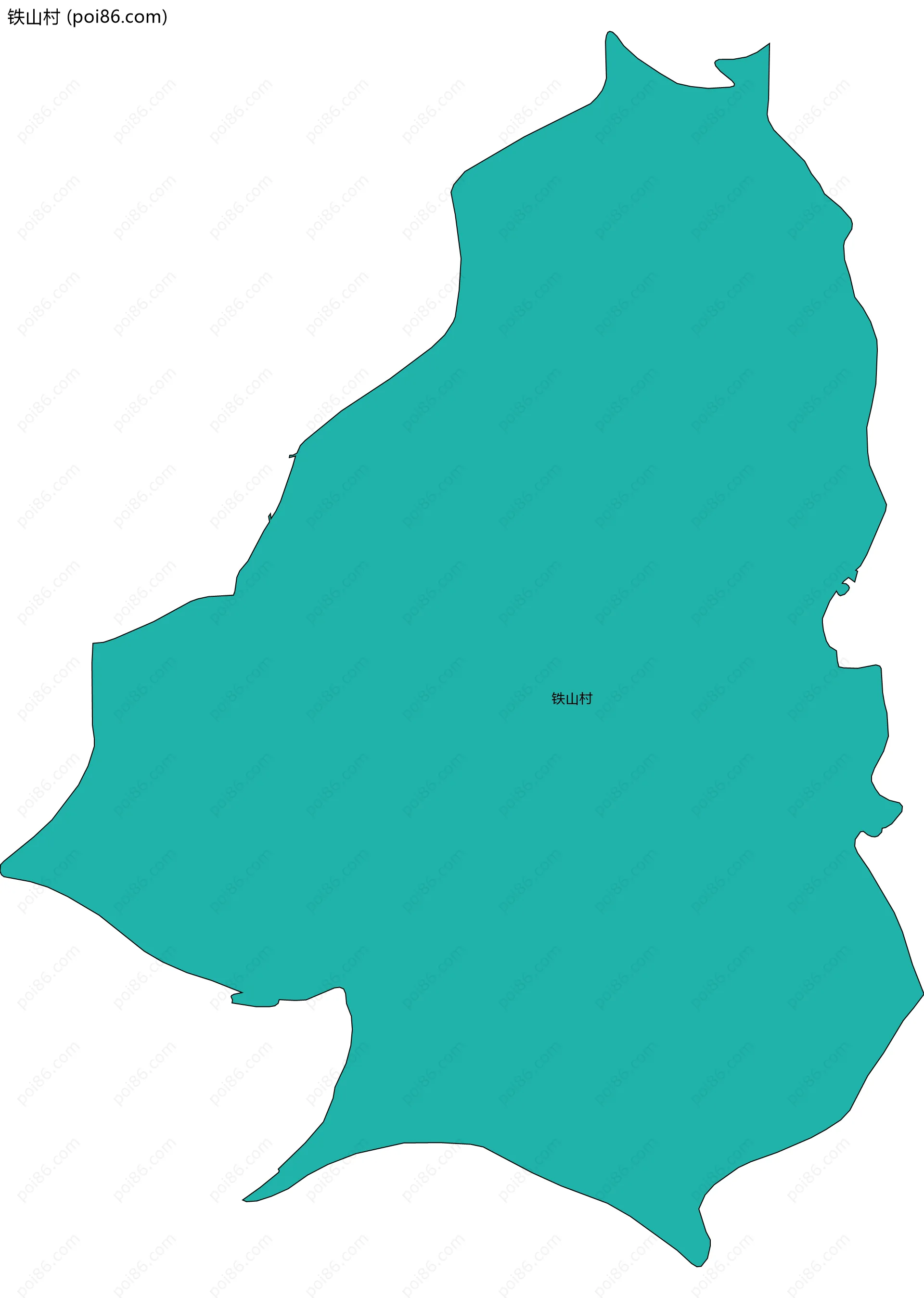 铁山村边界地图