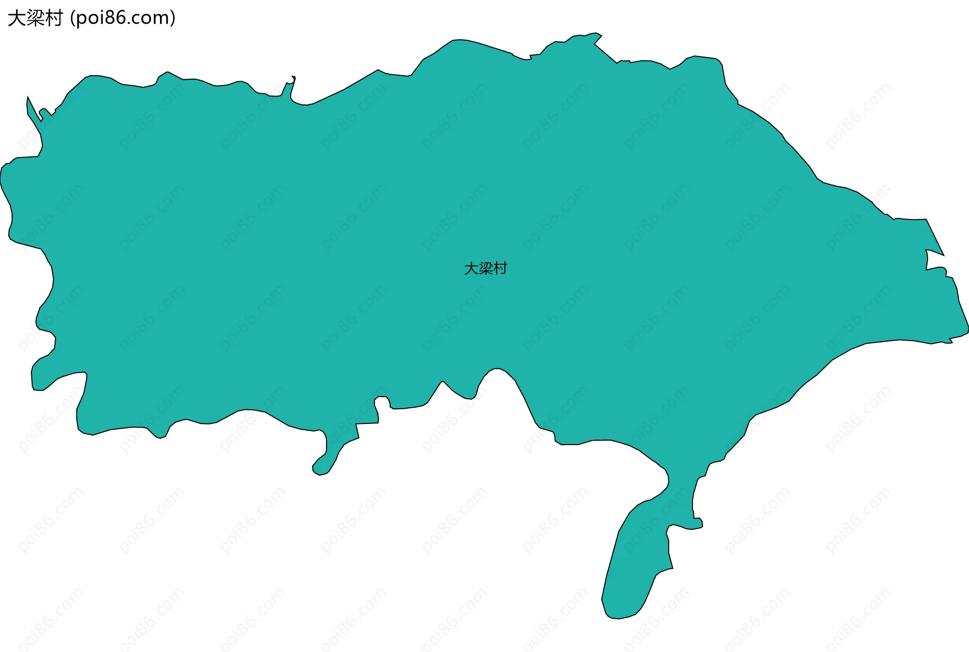 大梁村边界地图