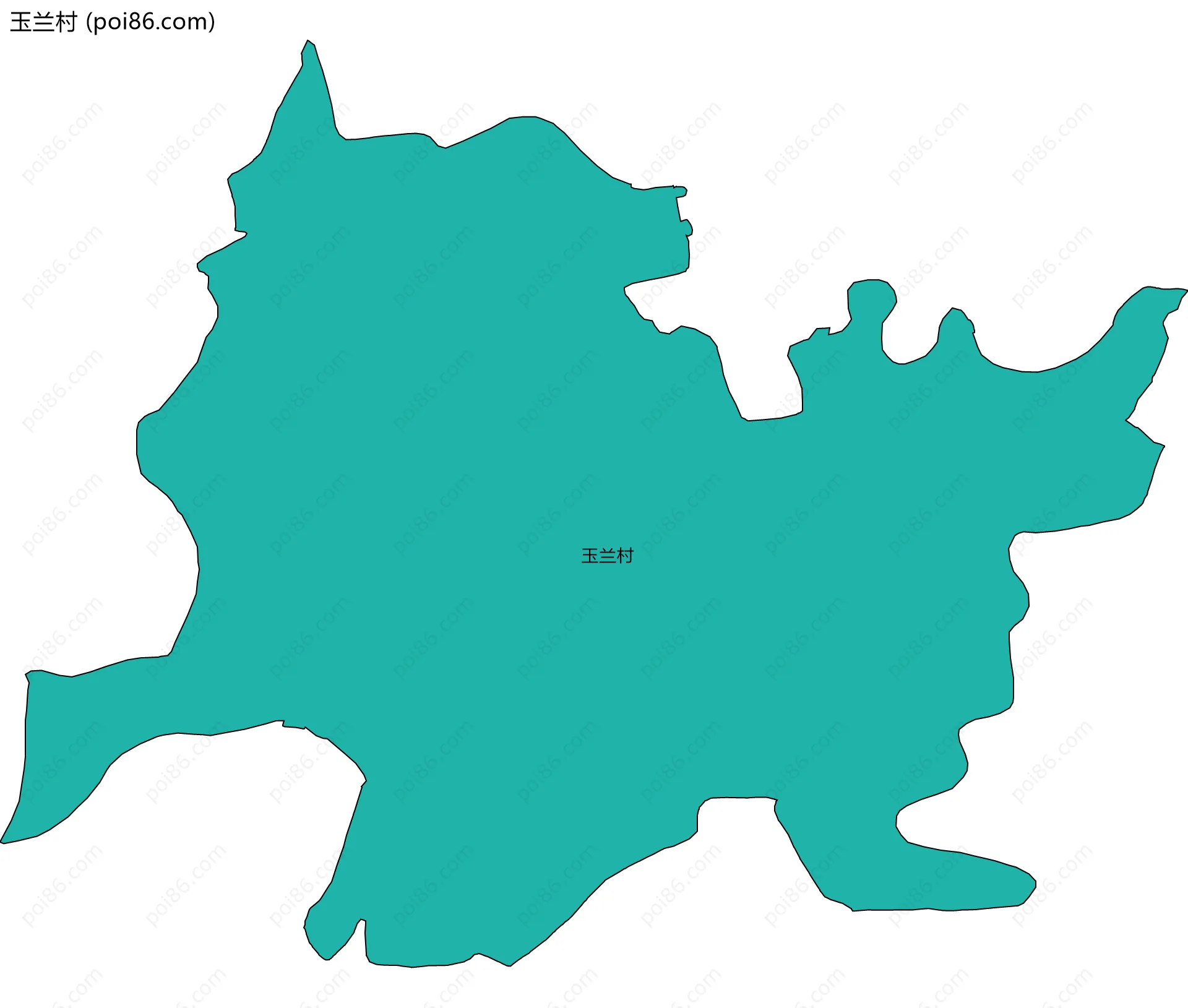 玉兰村边界地图