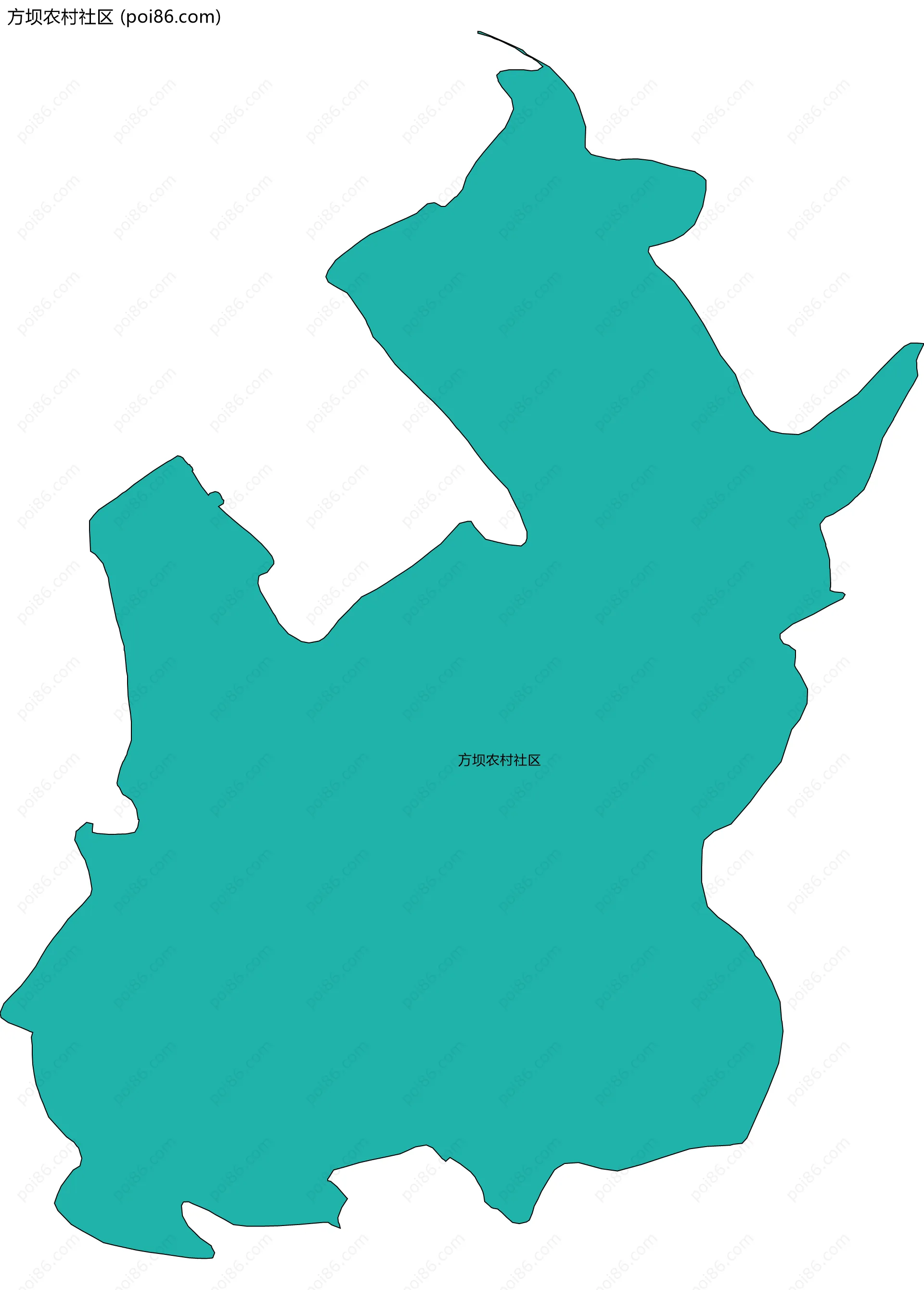 方坝农村社区边界地图