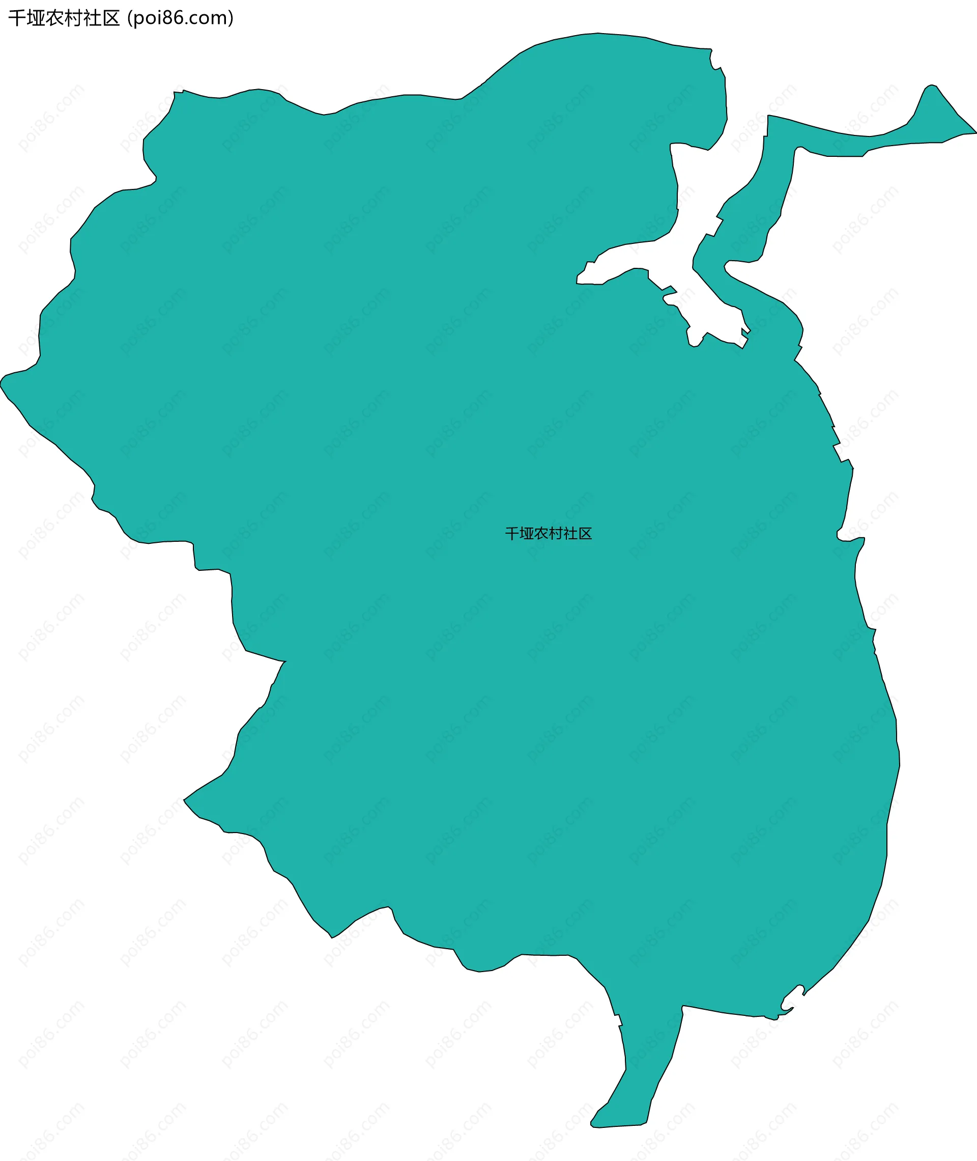 千垭农村社区边界地图